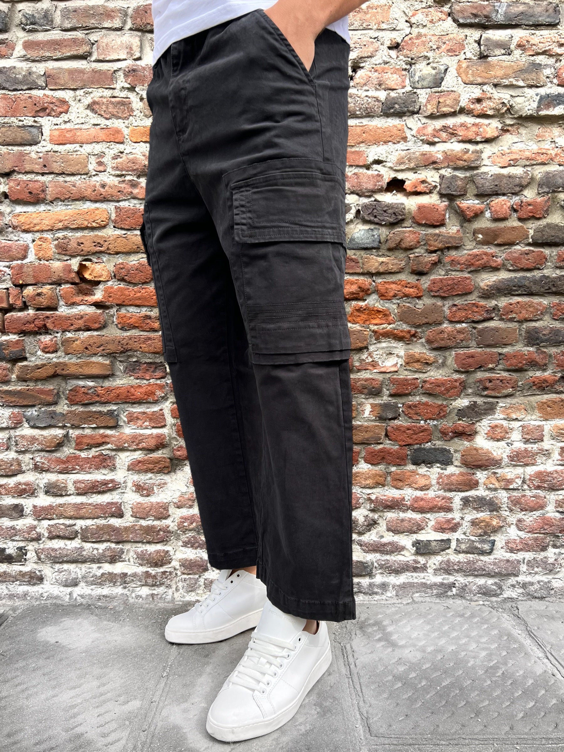 Pantalone Berna Cargo Nero 033