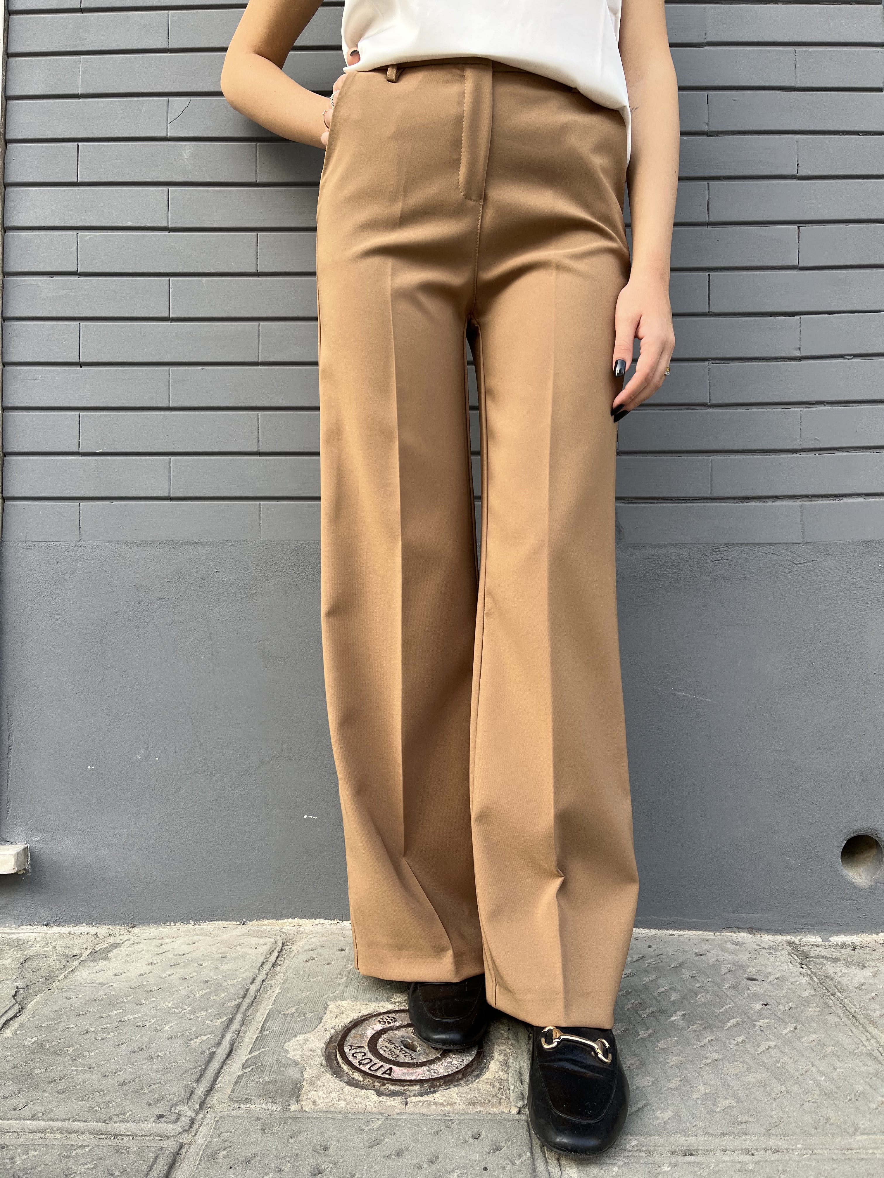 Pantalone Berna Cammello Palazzo – Hope Firenze