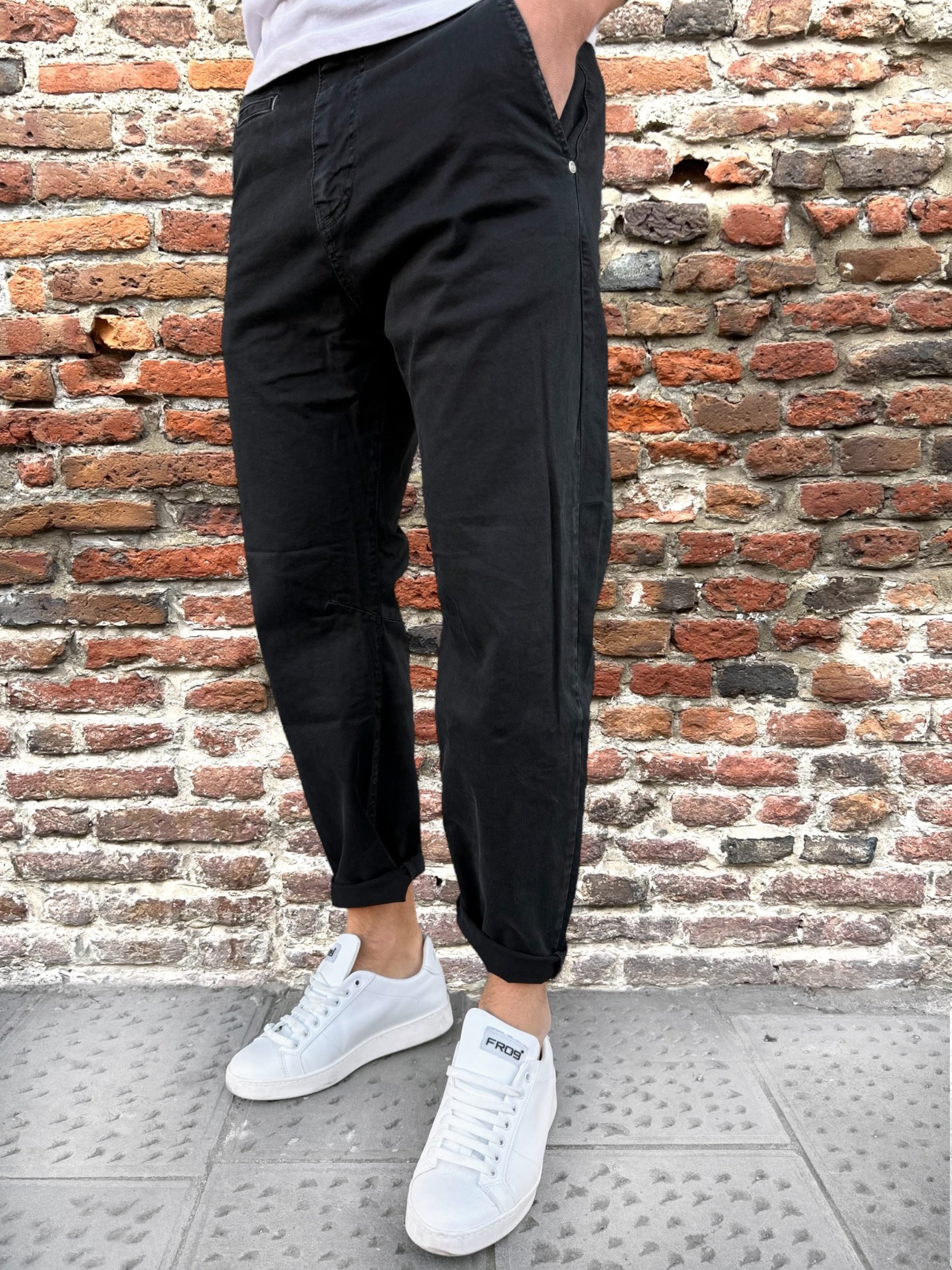 Pantalone Block Eleven Cropped Genesis Nero (9897428287828)