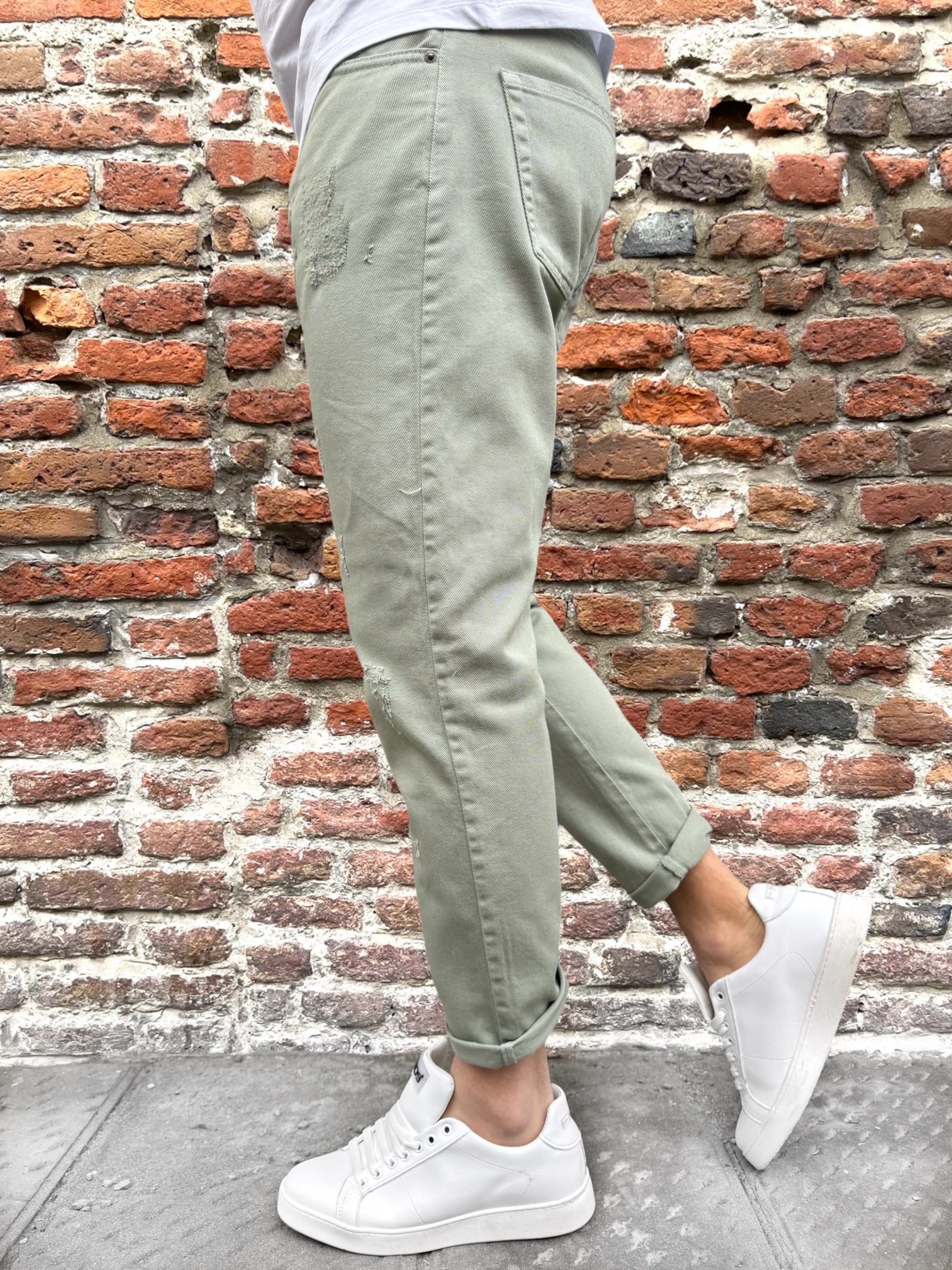 Pantalone Block Eleven Bull Denim Verde Acqua (11827965034836)