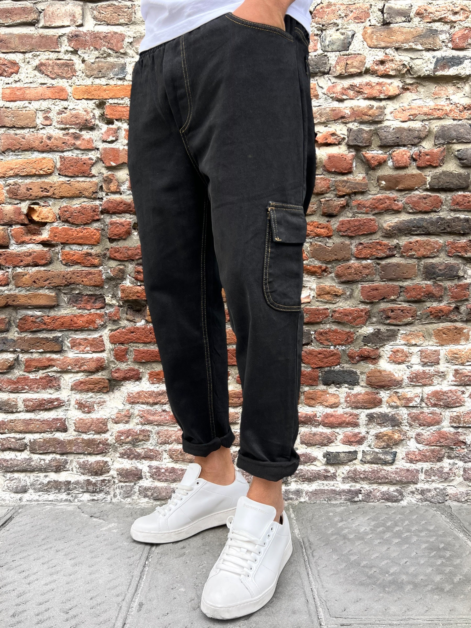 Pantalaccio Over-d Cargo Nero P31 (9773025100116)