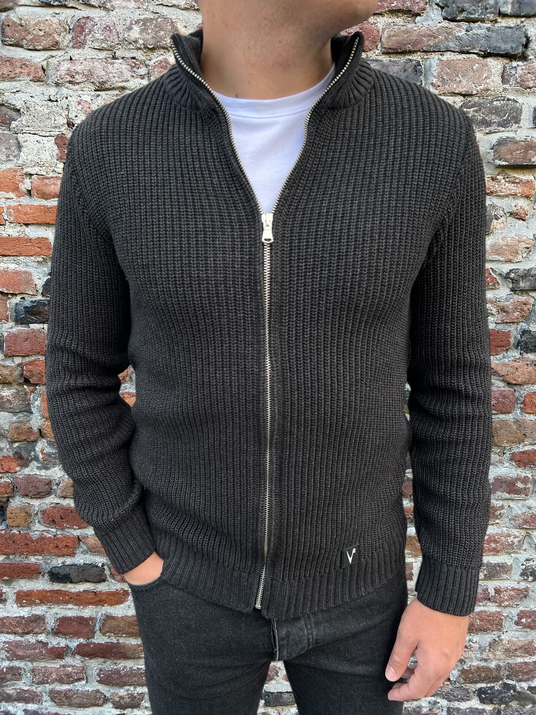 Cardigan V2 Zip Nero (9767739425108)