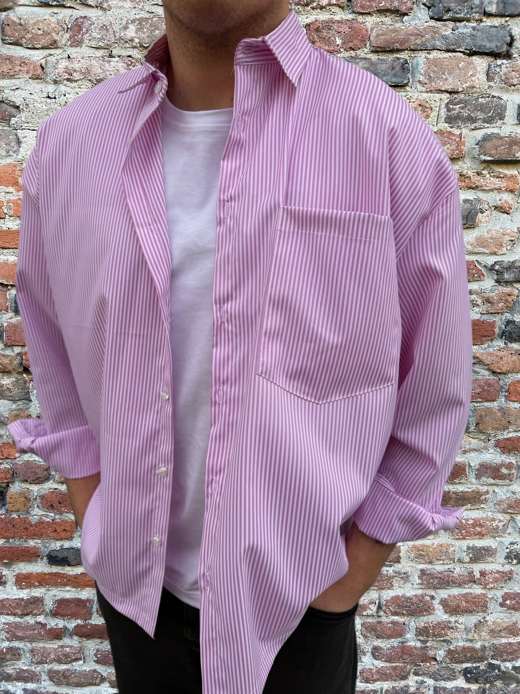 Camicia Njb Cropped Rigata Rosa (11839649743188)