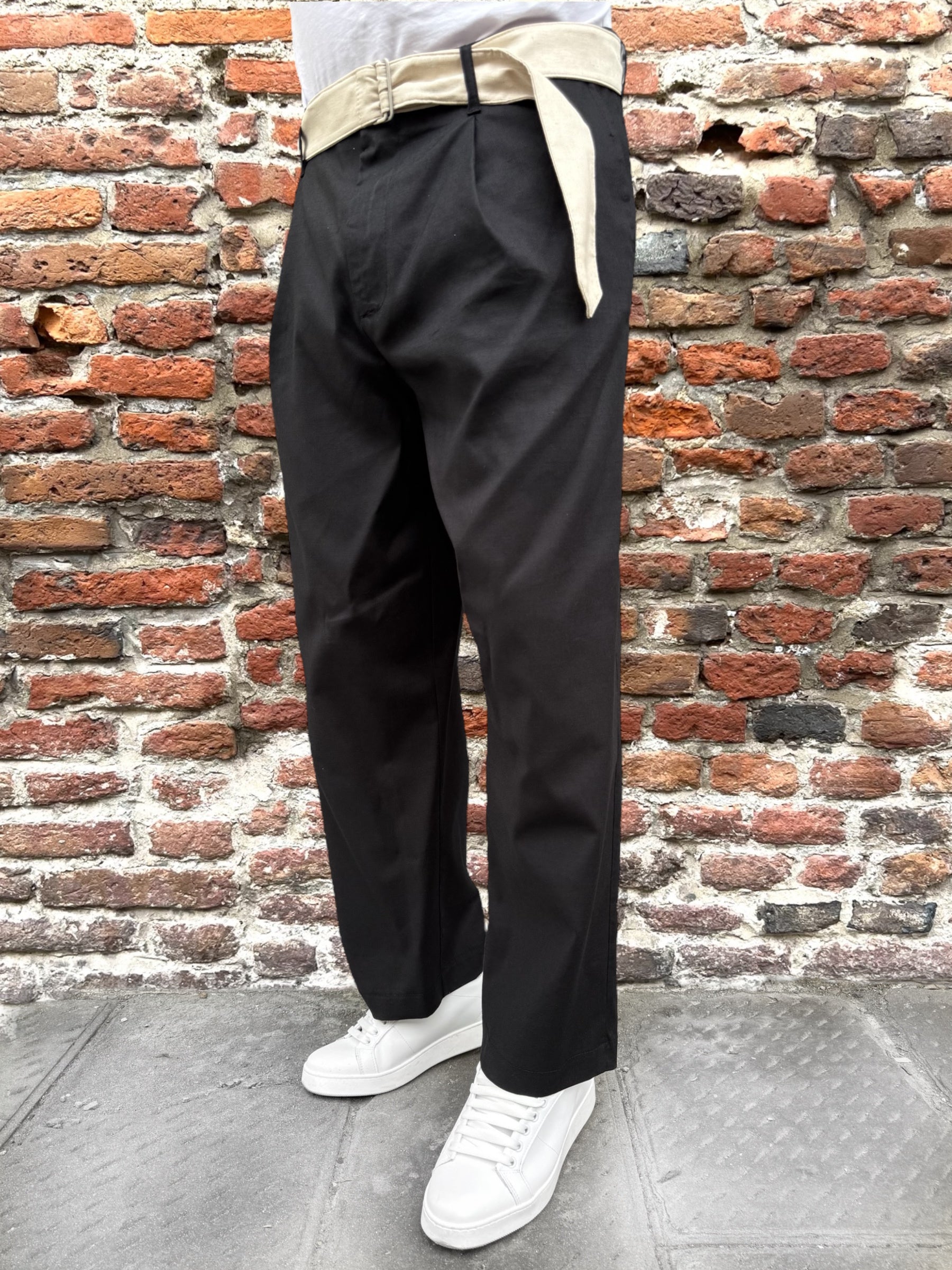 Pantalone Imperial Palazzo Nero Cintura 11 (11827974275412)