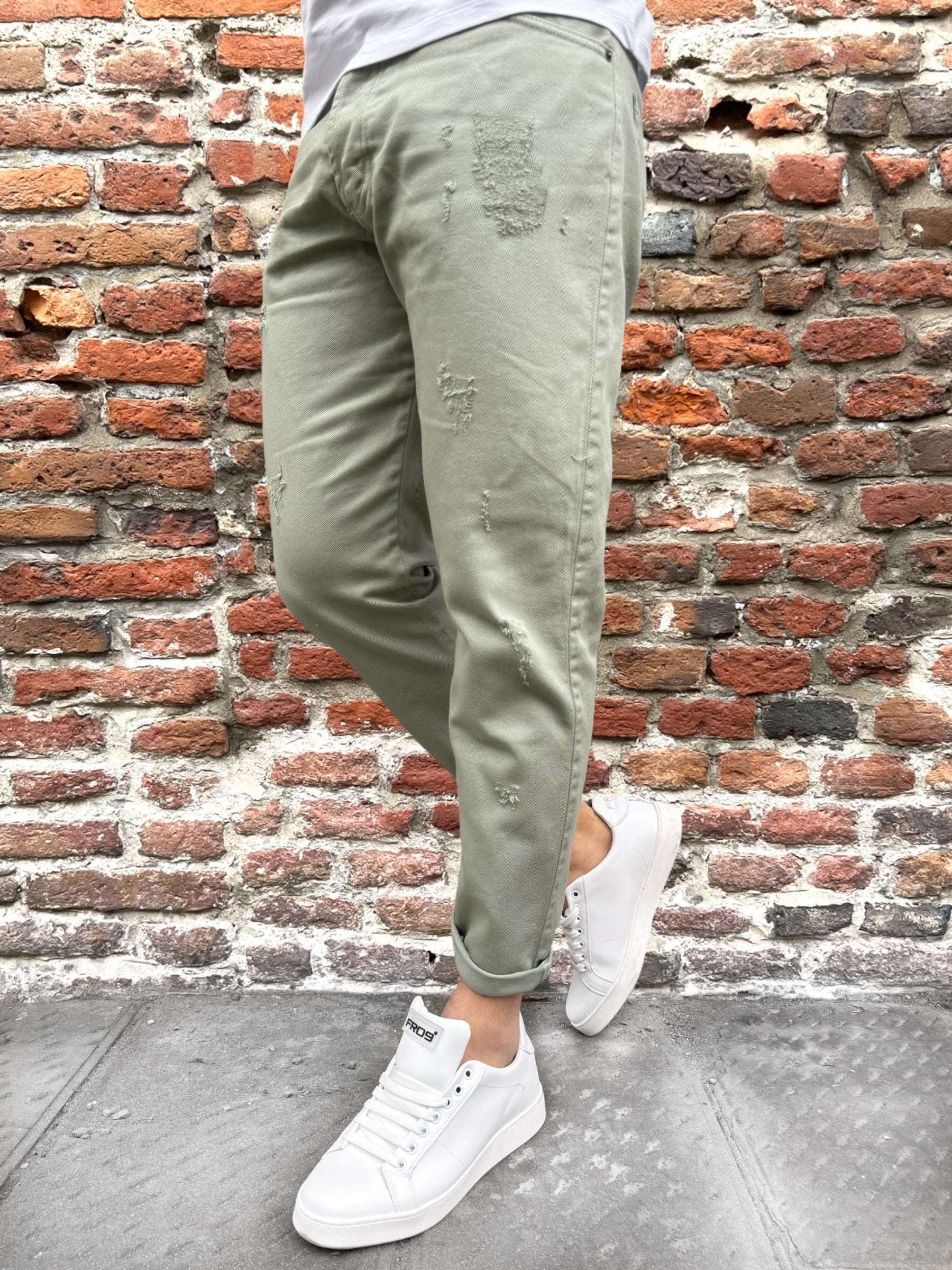 Pantalone Block Eleven Bull Denim Verde Acqua (11827965034836)