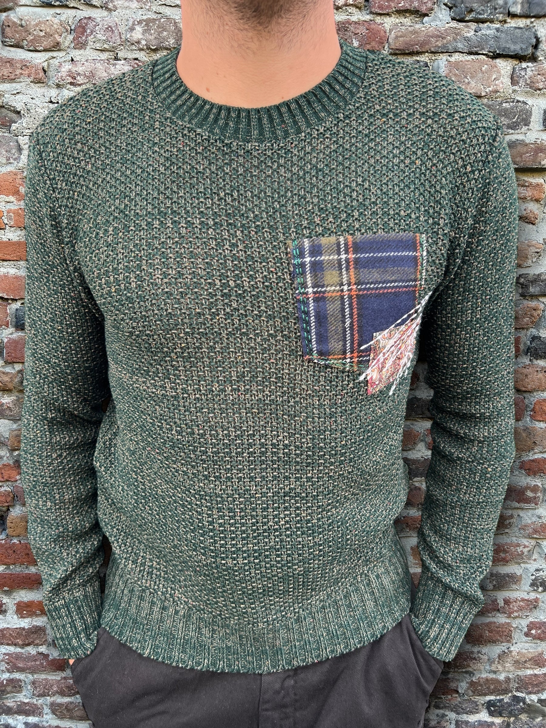 Maglione V2 Patchwork Verde (9754781548884)