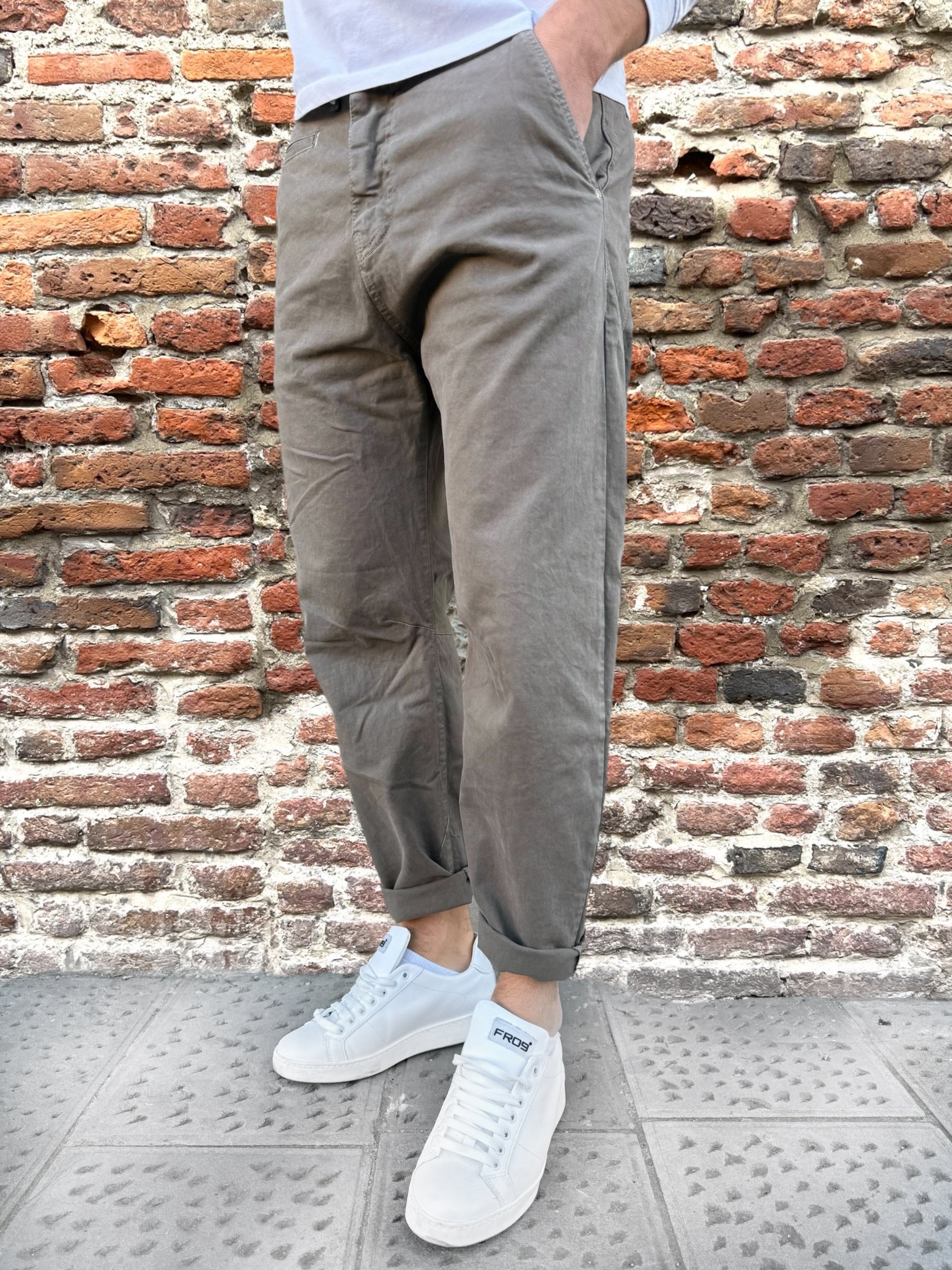 Pantalone Block Eleven Cropped Genesis Fango (9897428681044)