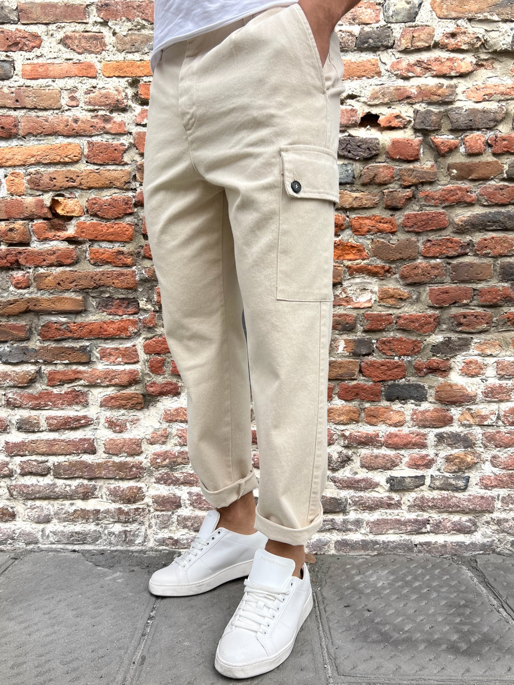 Pantalone Block Eleven Cargo Fashion White (9764485005652)