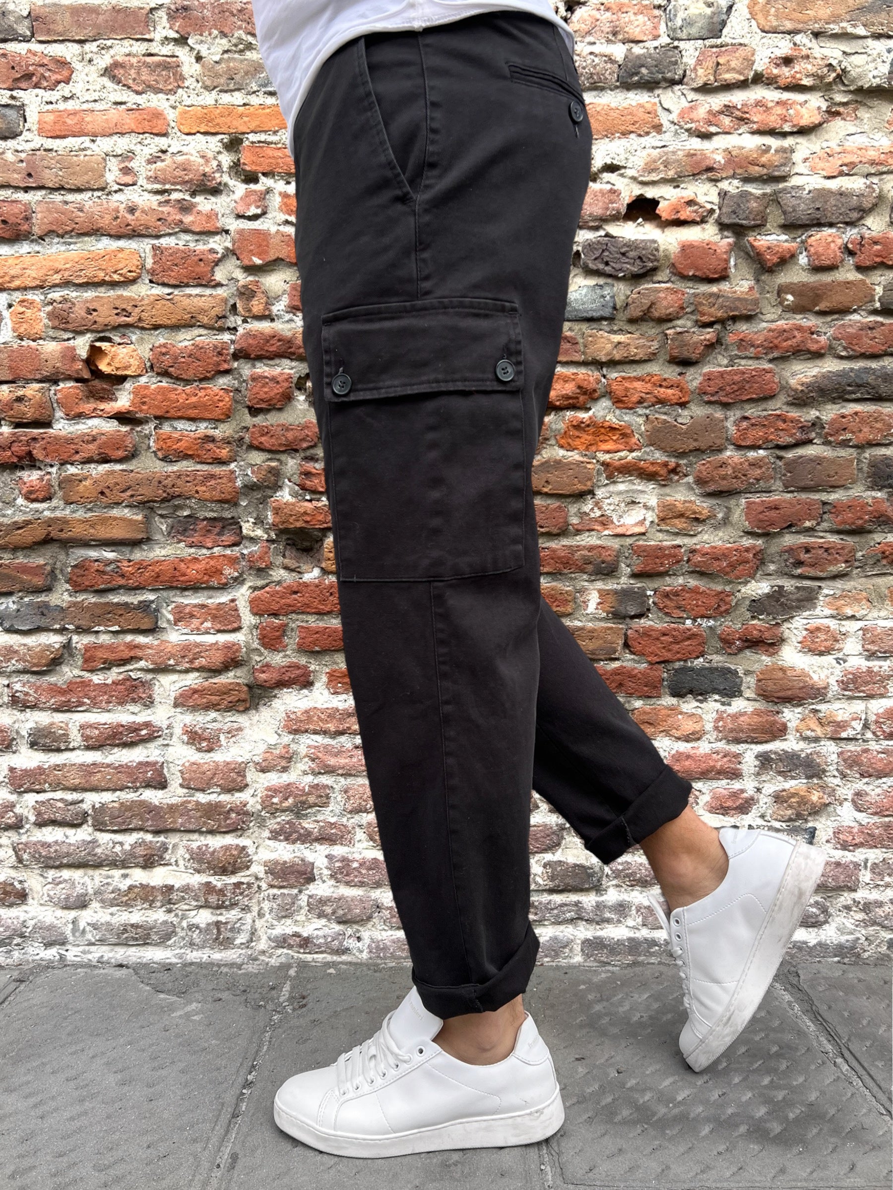 Pantalone Block Eleven Cargo Fashion Nero (9764485431636)