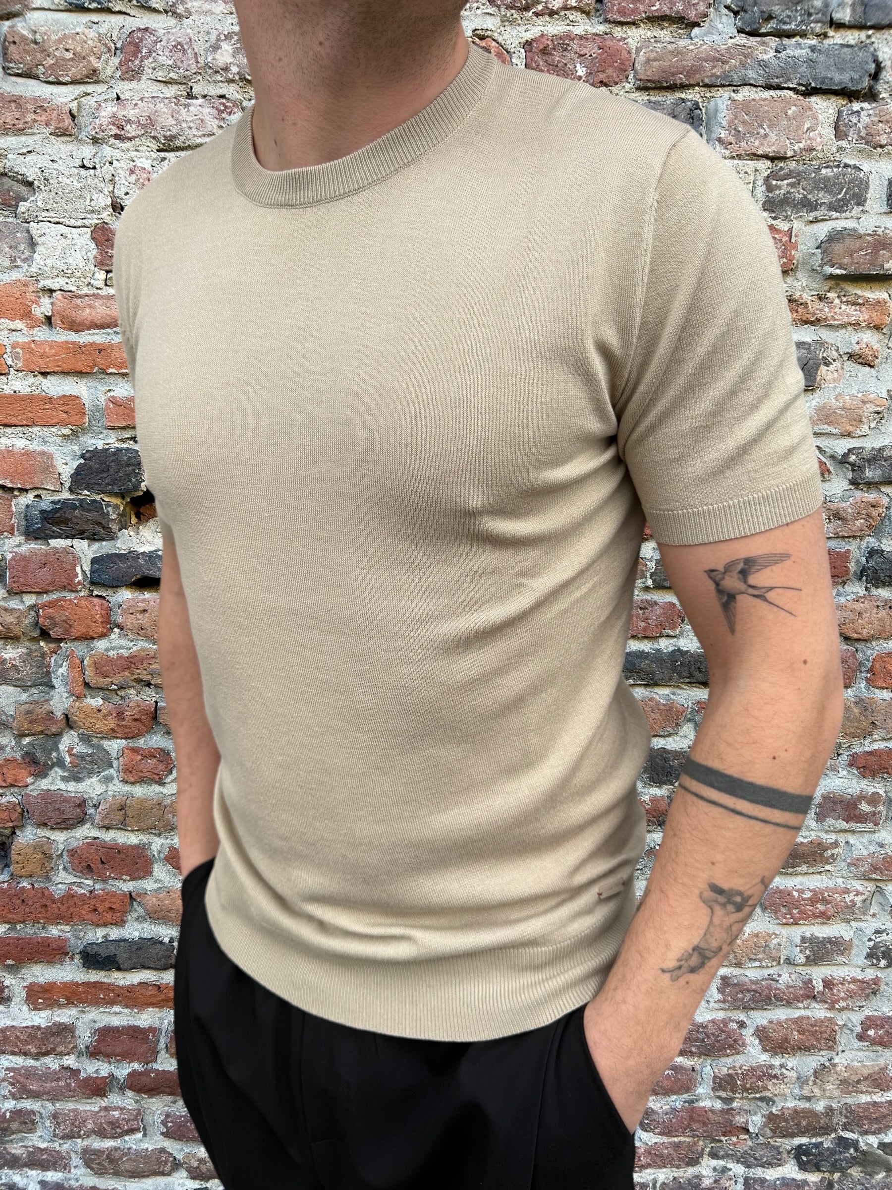 T-shirt Gianni Lupo Maglia Beige 510 (11871917867348)