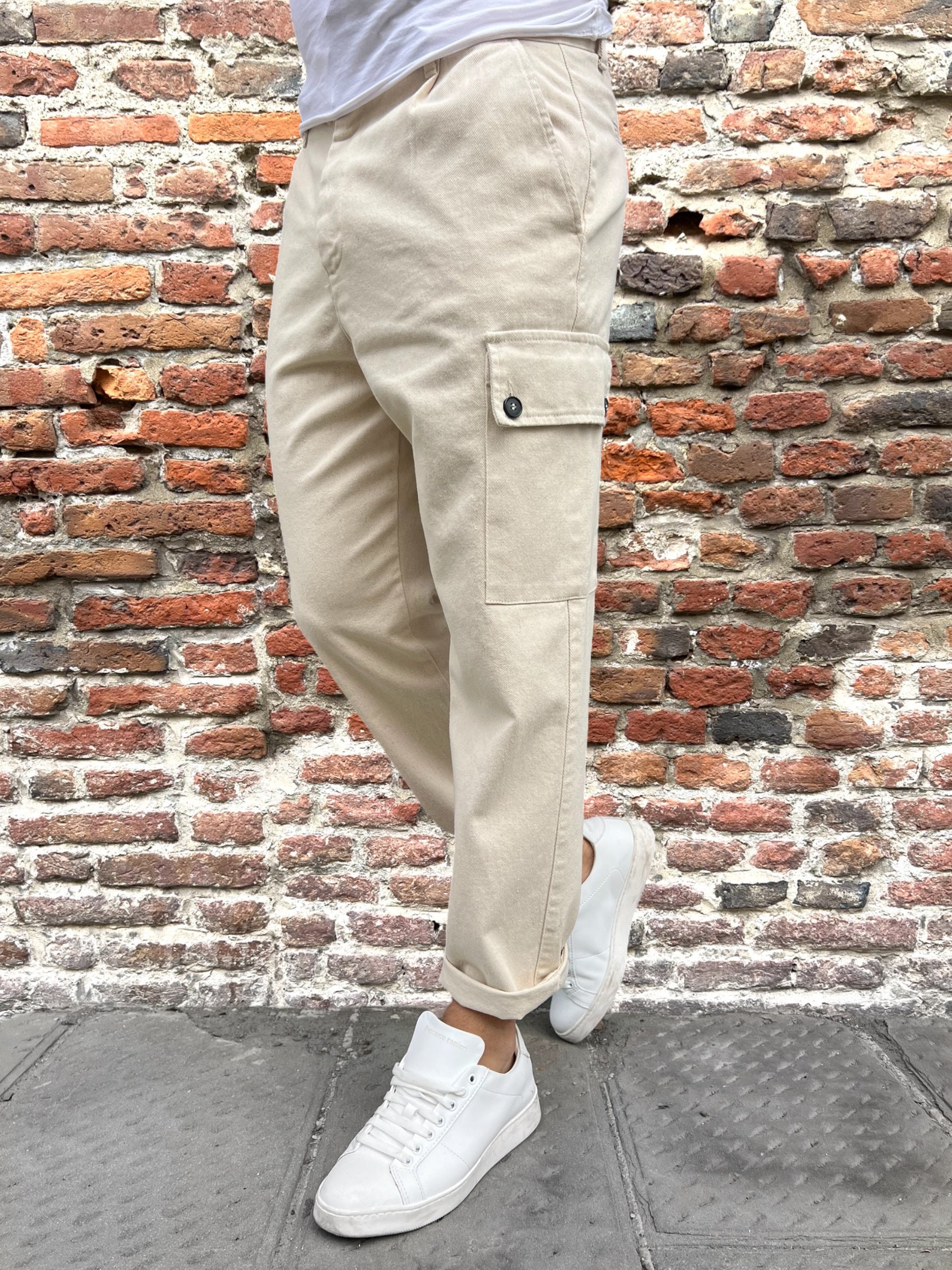 Pantalone Block Eleven Cargo Fashion White (9764485005652)