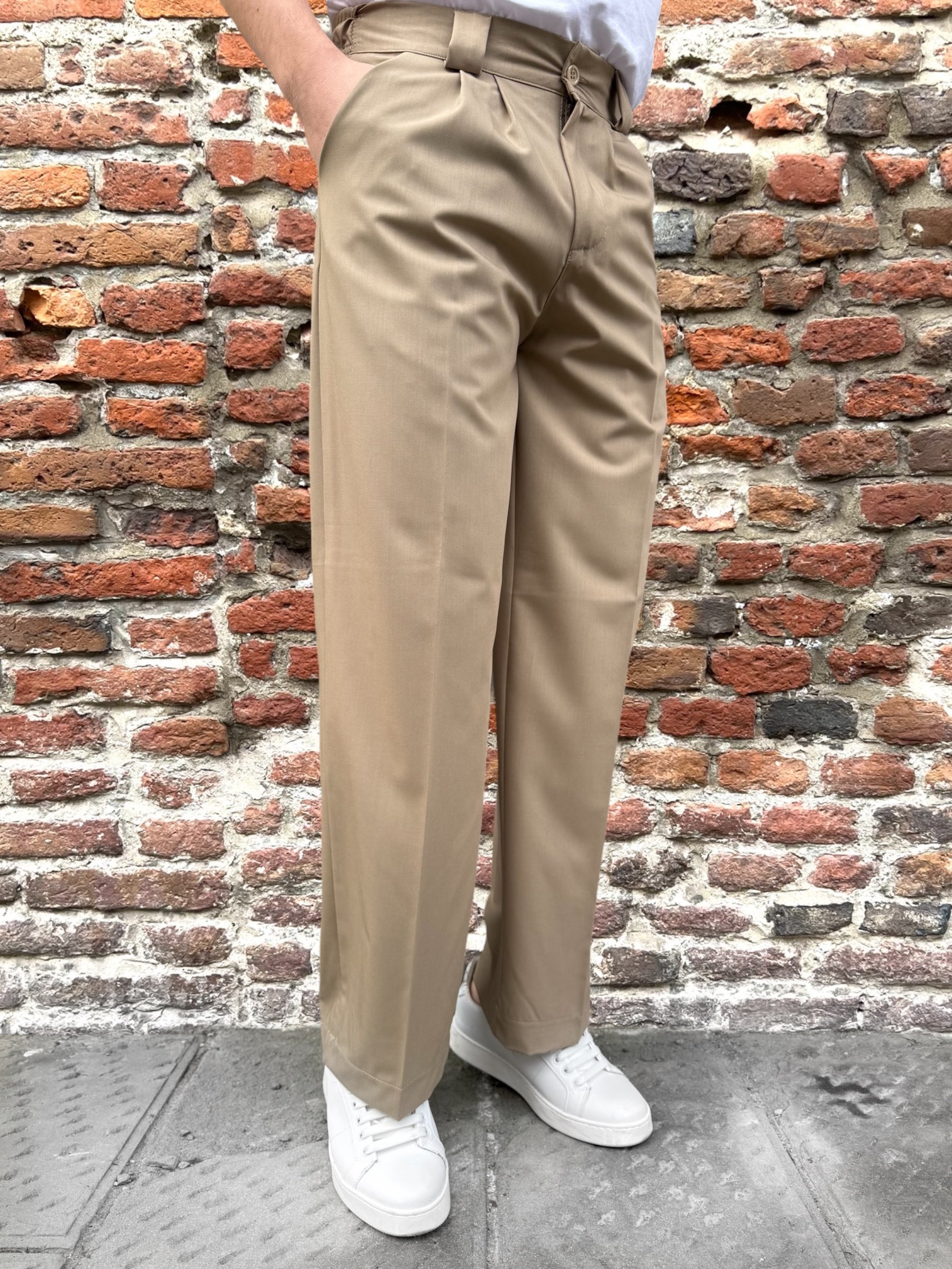 Pantalone Njb Palazzo Beige Dany (11839644139860)