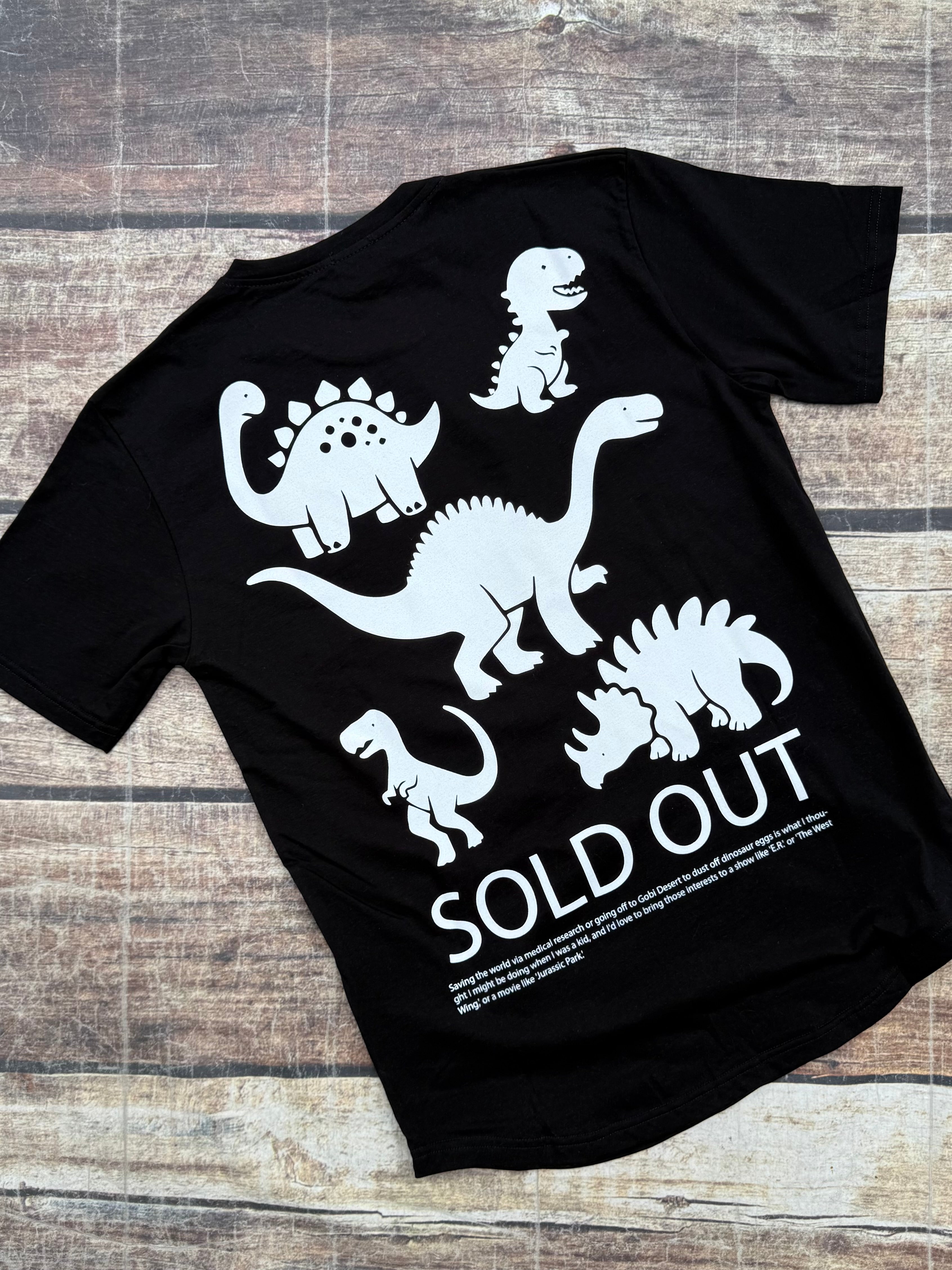 T-shirt Berna Dinosauri Nera 077 (11807814320468)