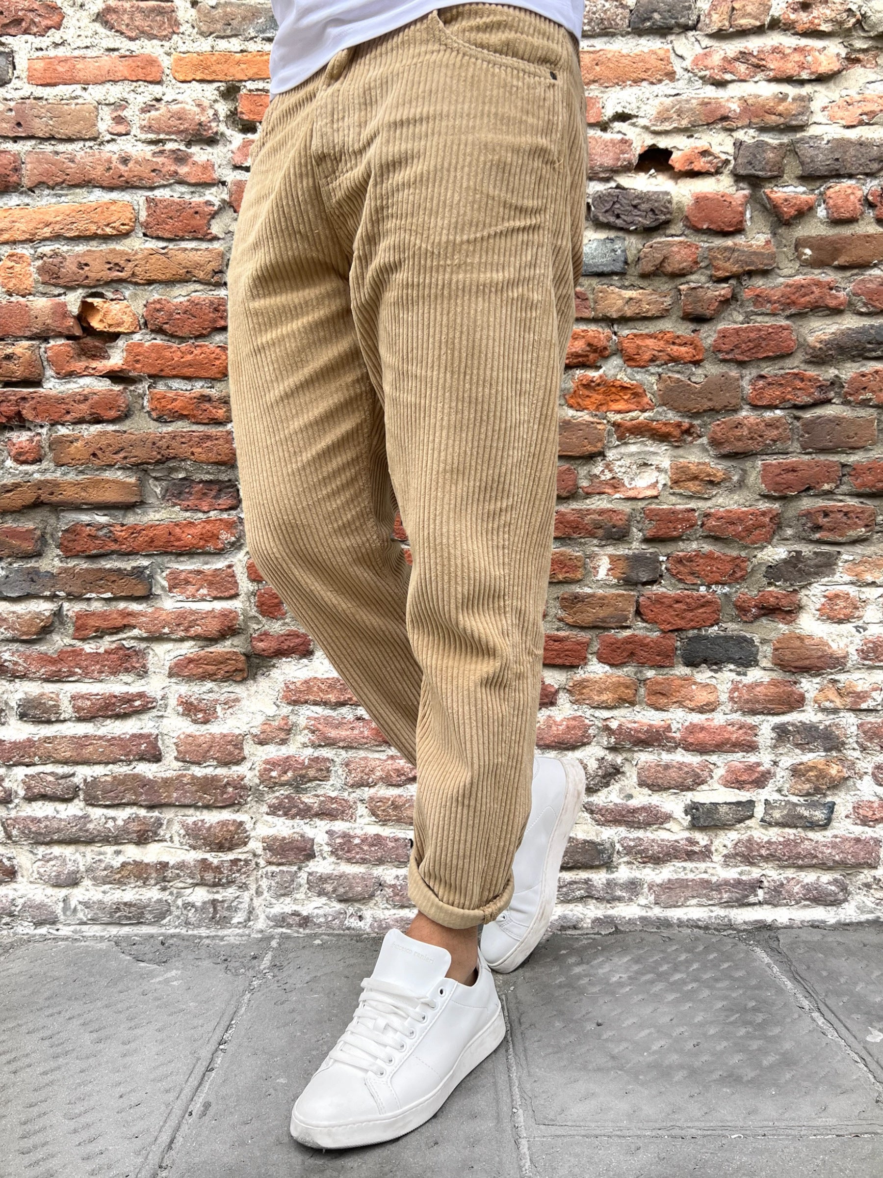 Pantalone Pont Velluto Sabbia (9767518568788)