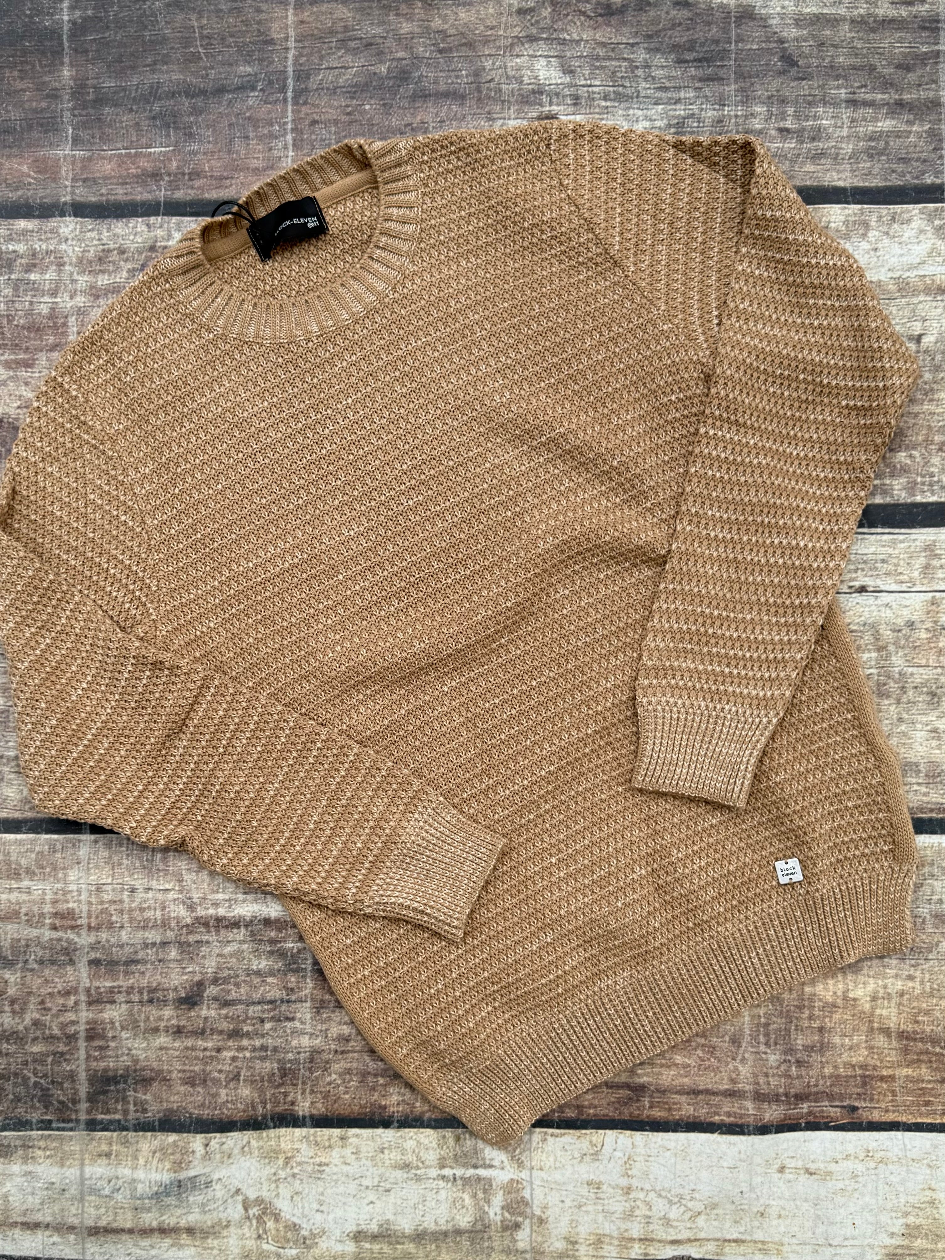 Maglione Block Eleven Bellini Bi-Color Cammello-Beige (9932193956180)