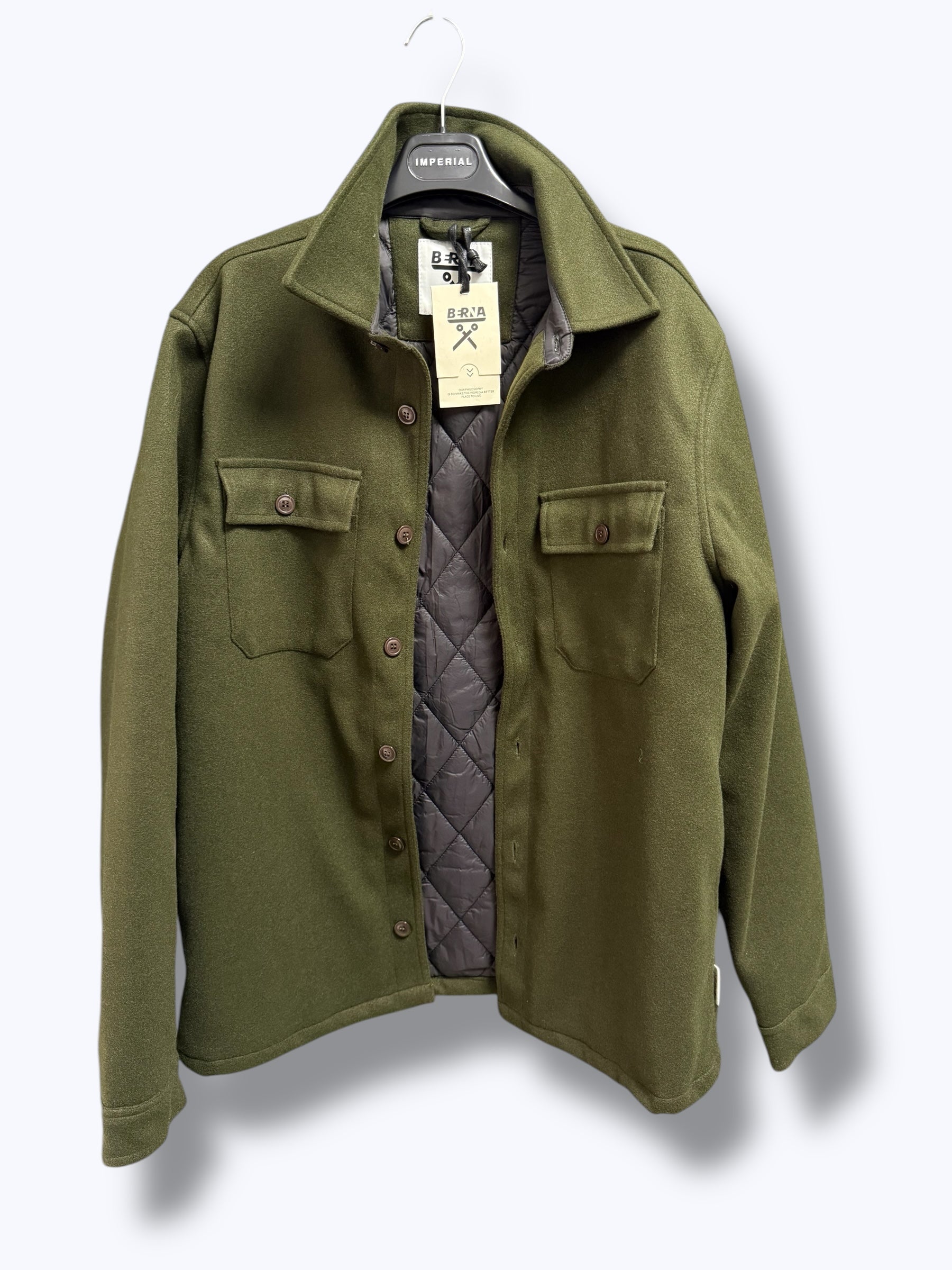 Overshirt Berna Trapuntato Verde Militare (11829902475604)