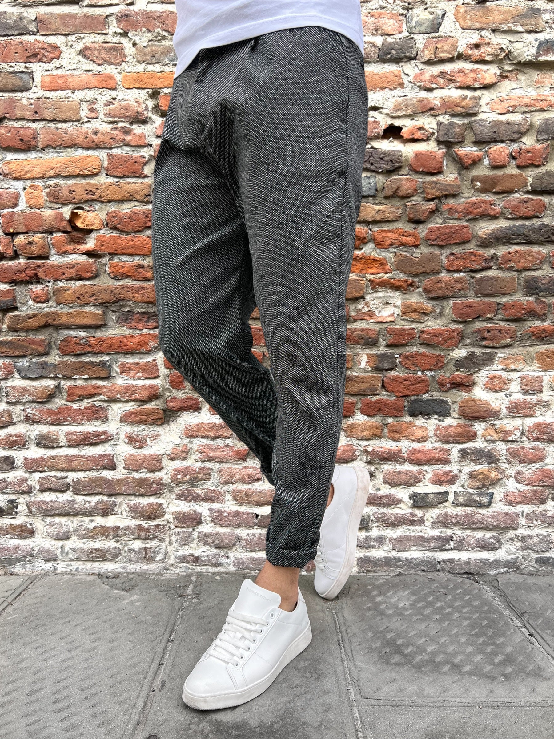 Pantalone Block Eleven Occhio di Pernice Nero (9760015909204)