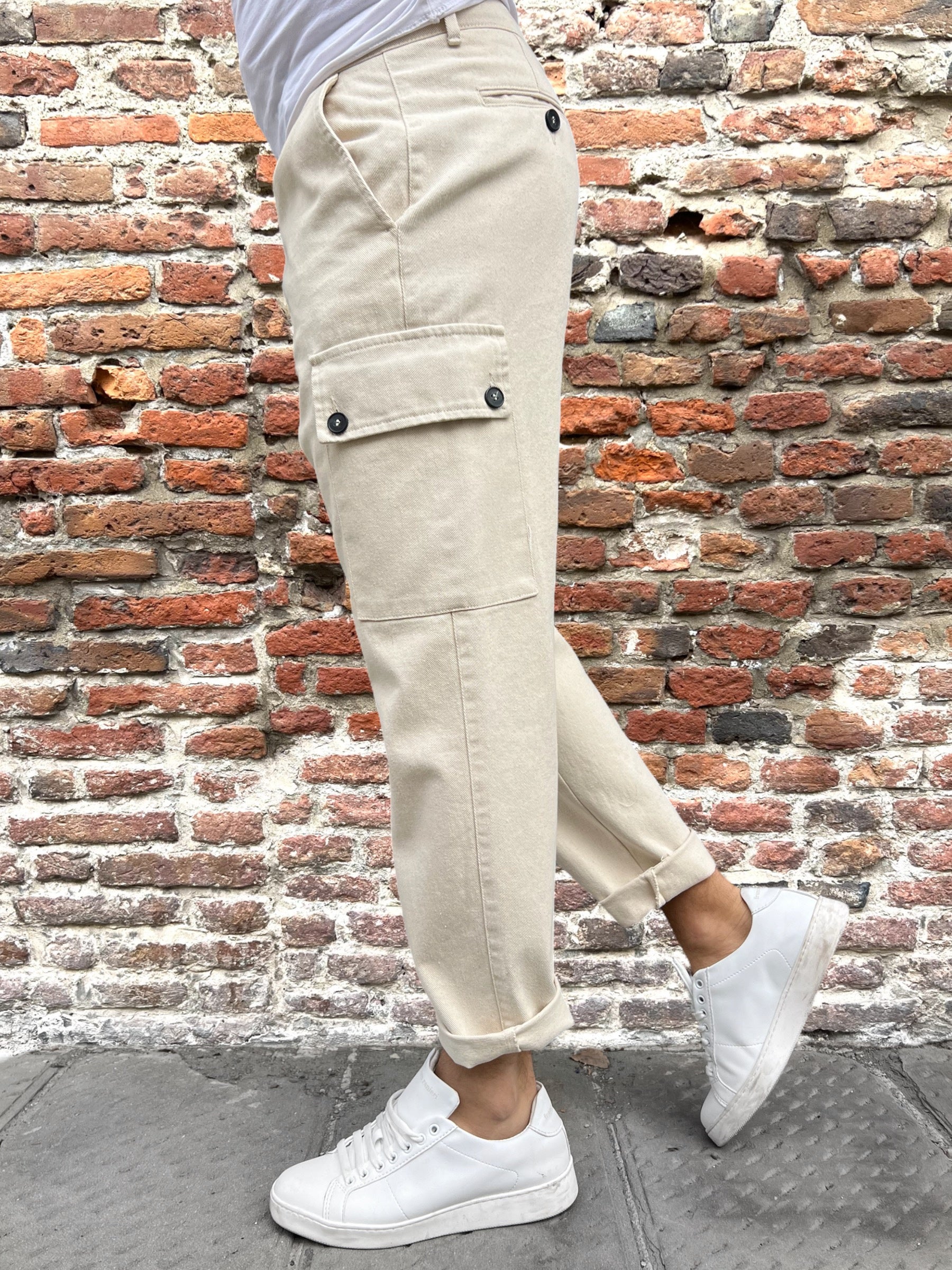 Pantalone Block Eleven Cargo Fashion White (9764485005652)