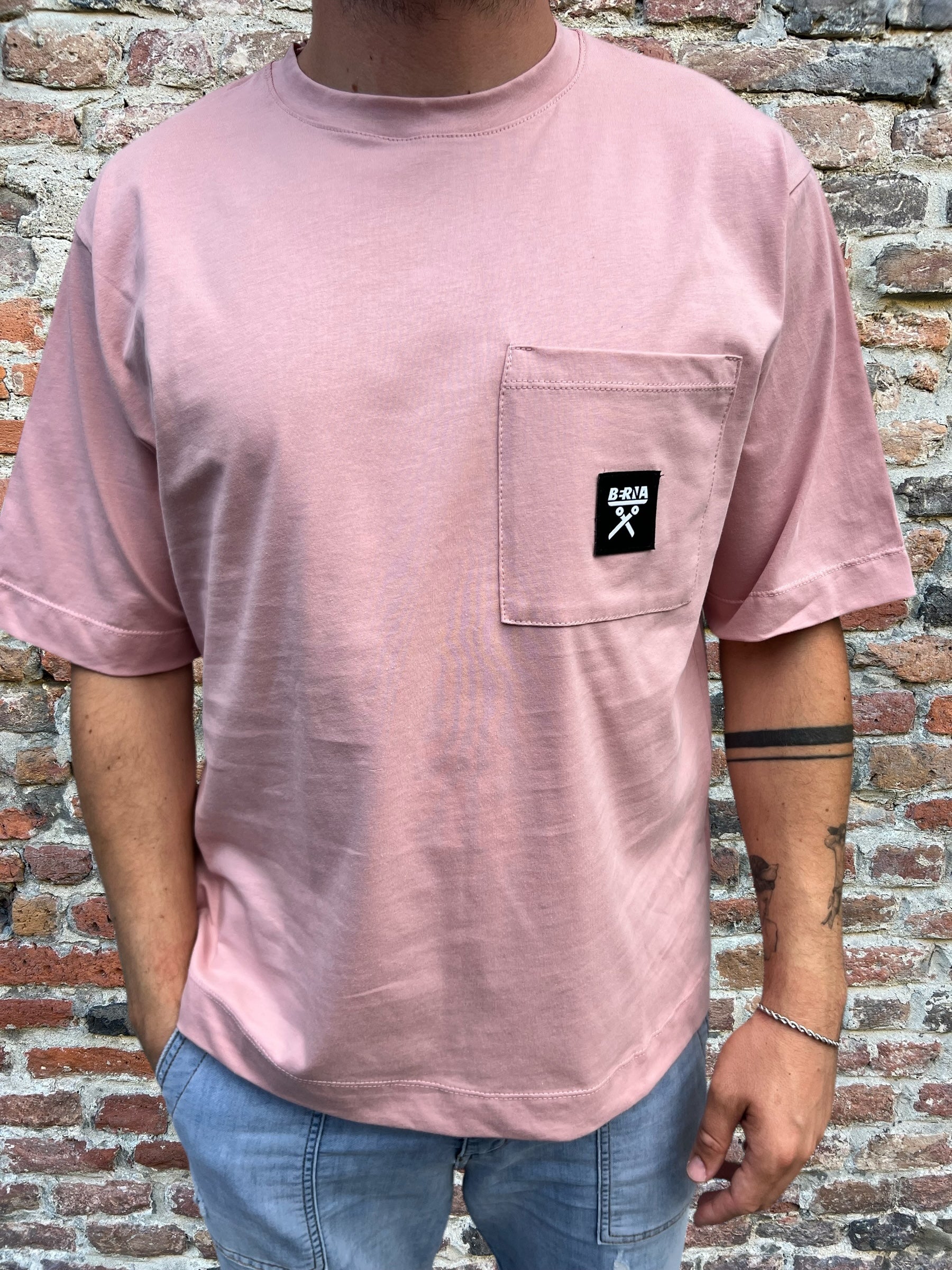 T-shirt Berna Over Taschino Rosa (9605493358932)
