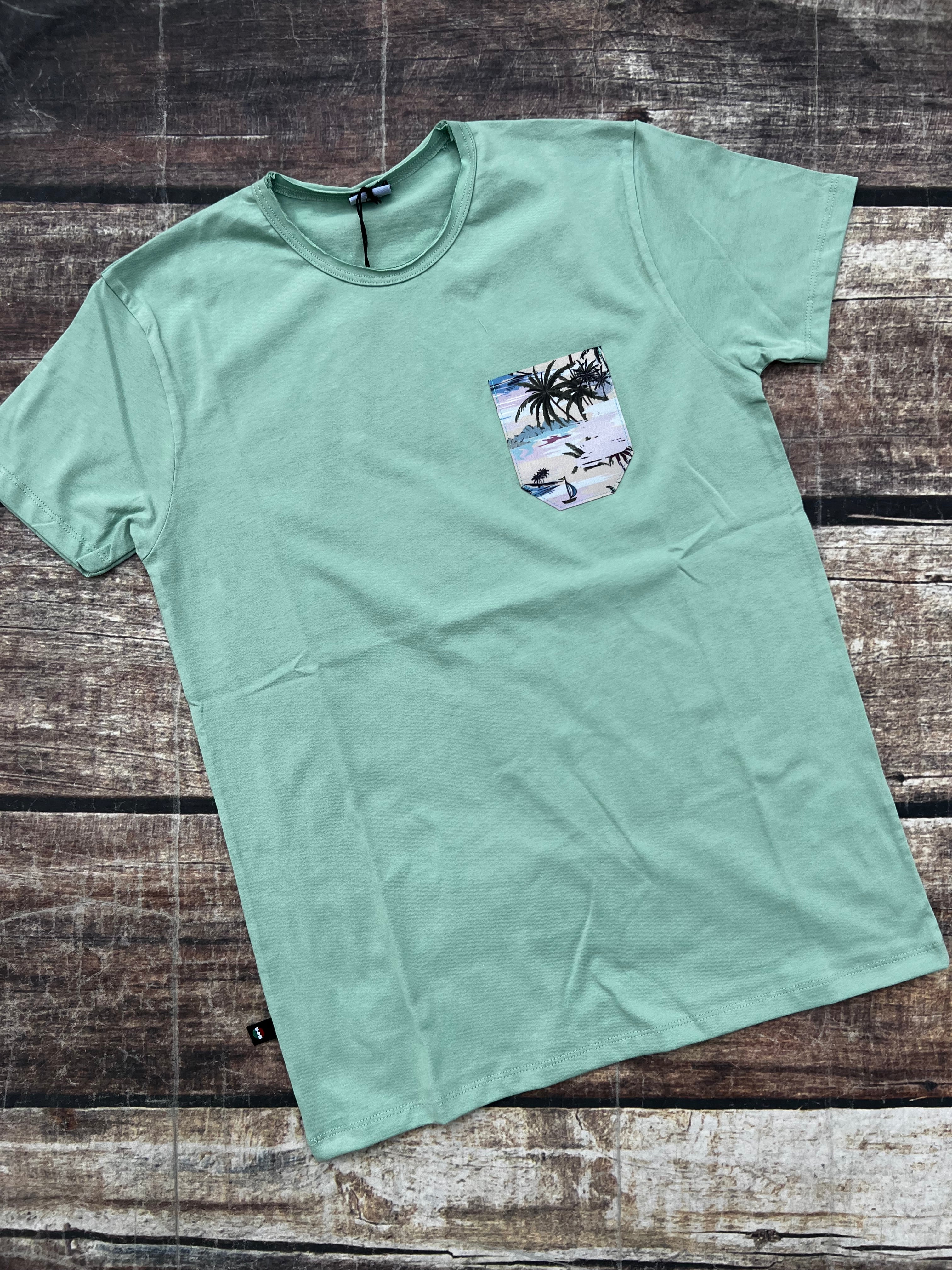 T-shirt V2 Taschino Salvia spiaggia (8844056789332)