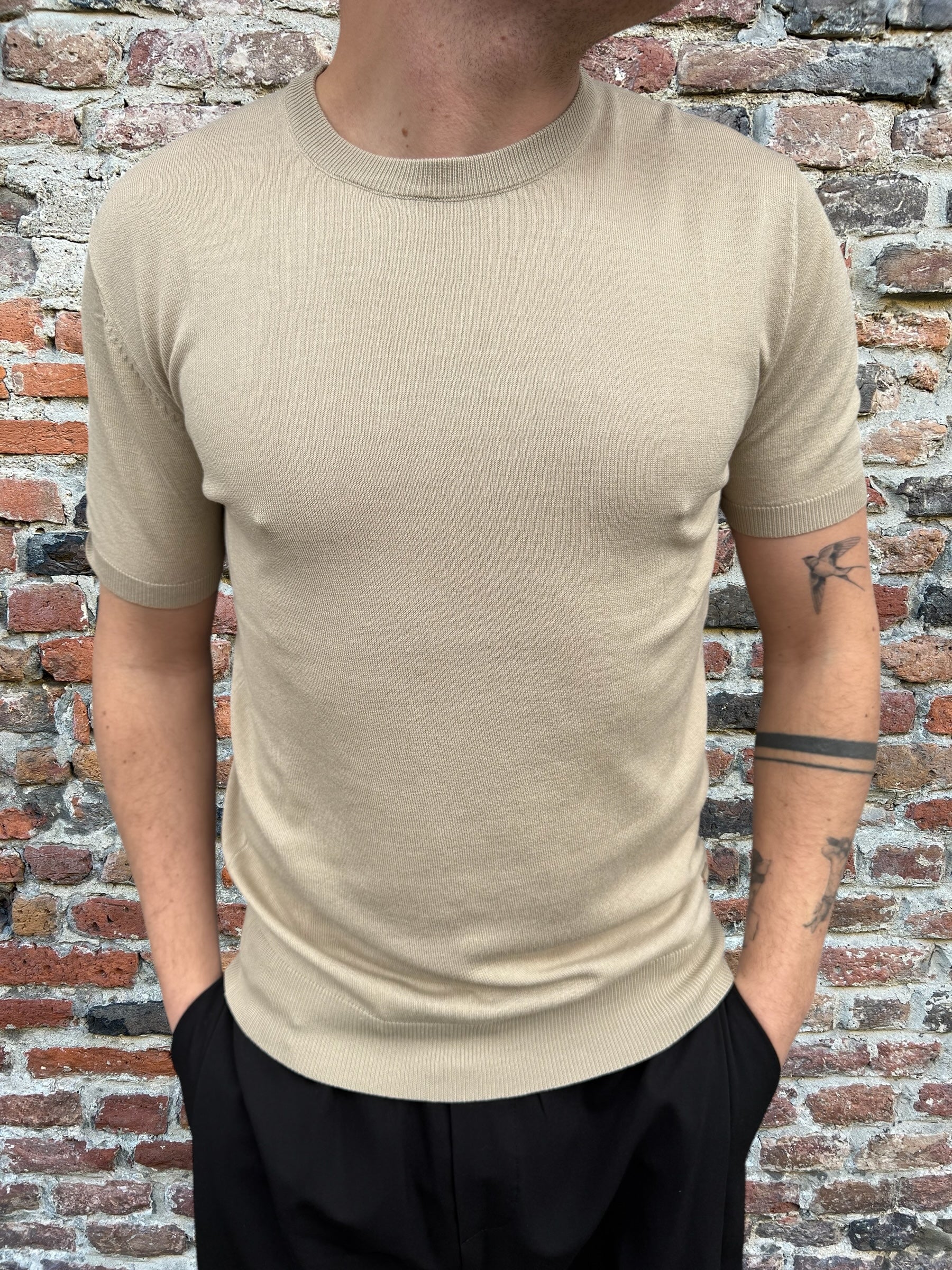 T-shirt Gianni Lupo Maglia Beige 510 (11871917867348)