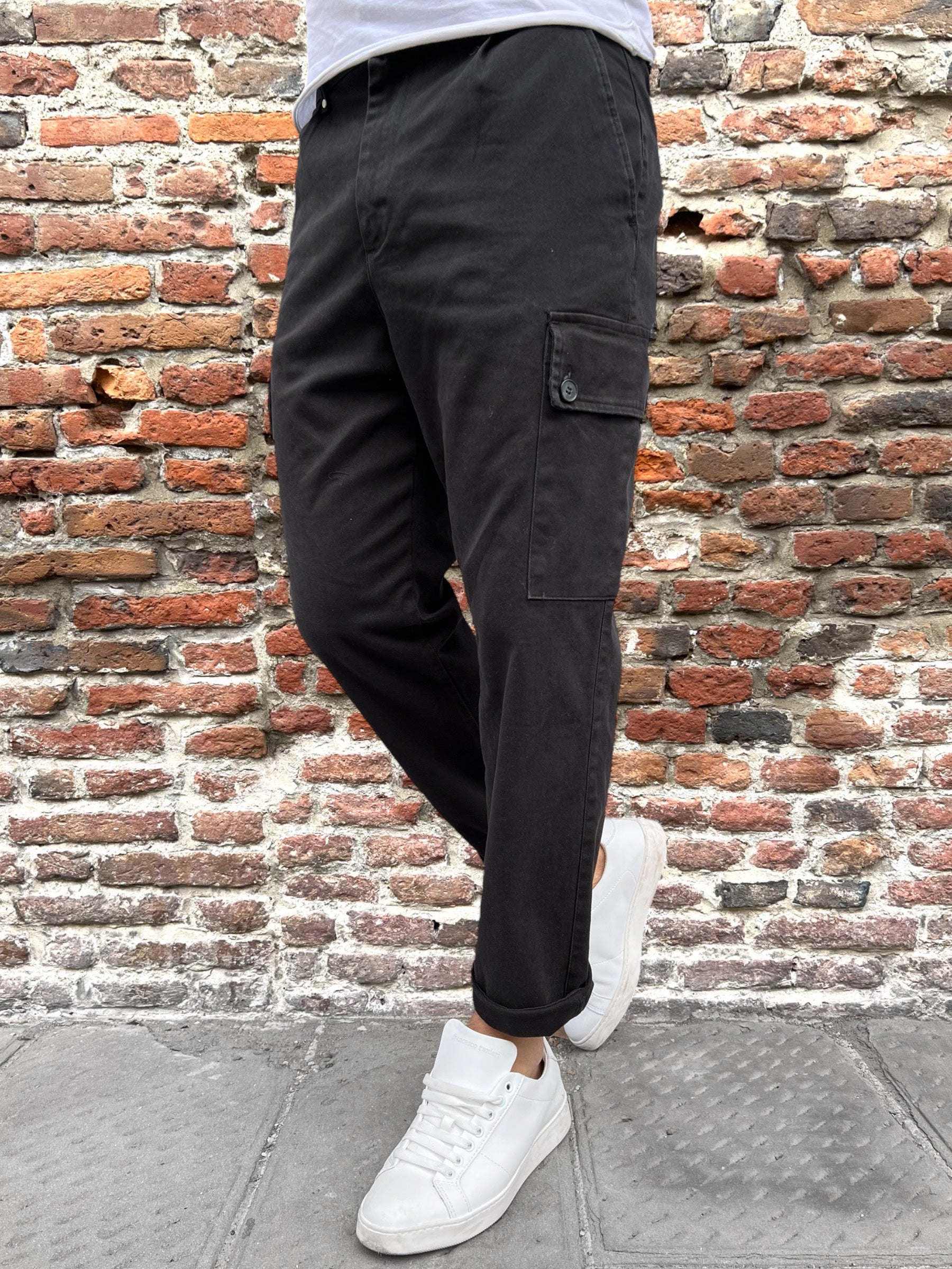 Pantalone Block Eleven Cargo Fashion Nero (9764485431636)