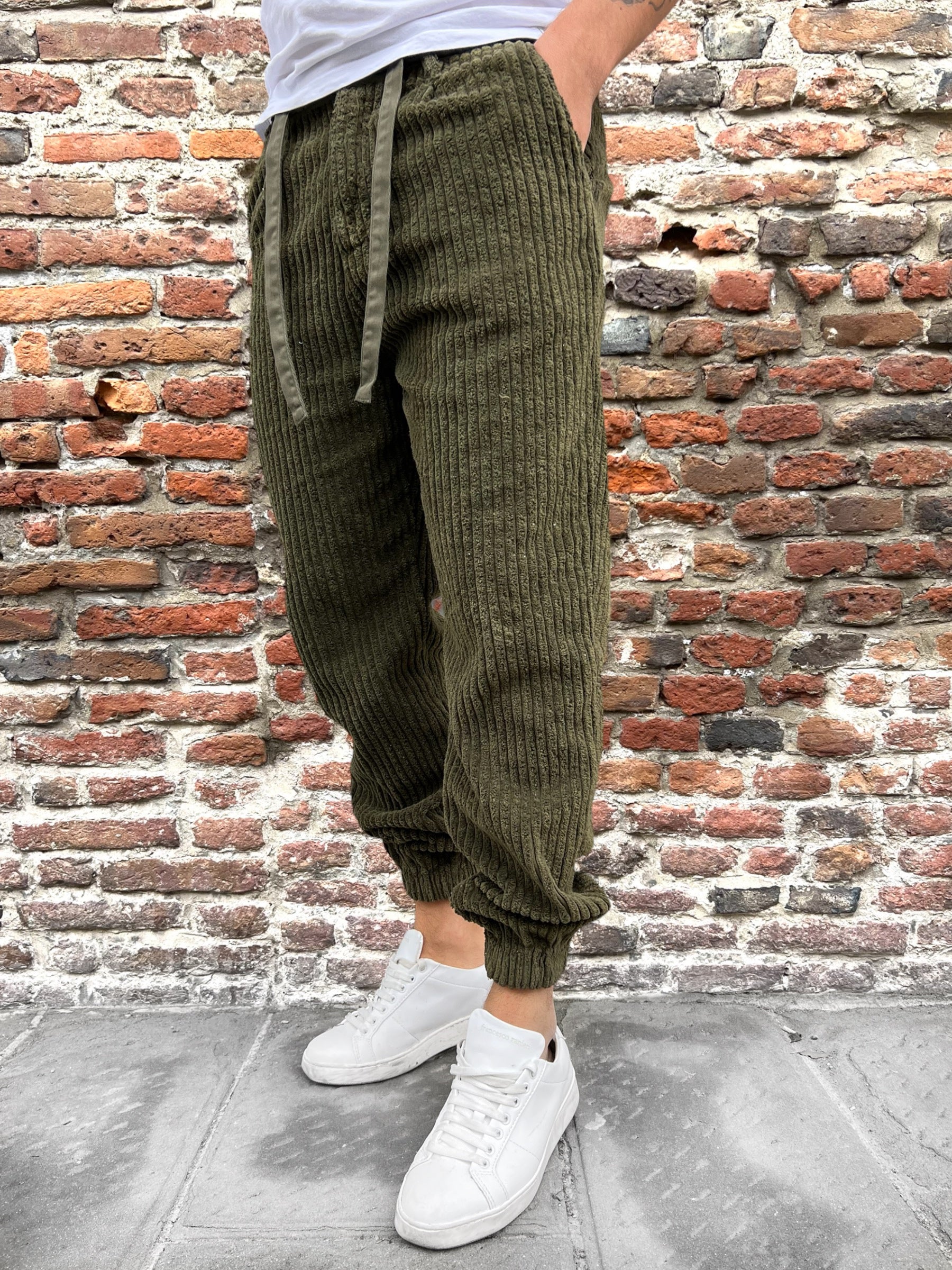 Pantalone Berna Velluto Avocado 361 (9801627304276)