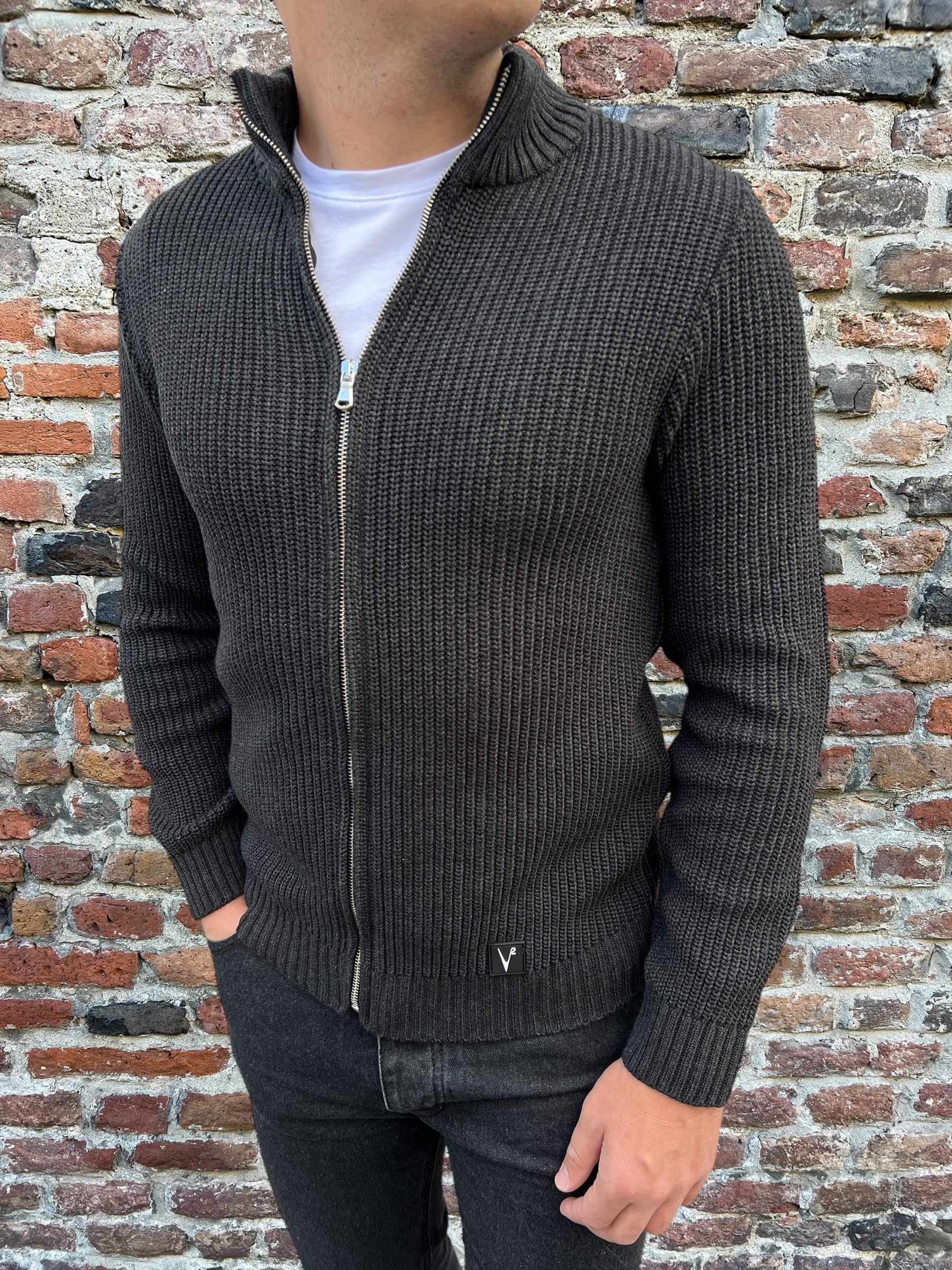 Cardigan V2 Zip Nero (9767739425108)