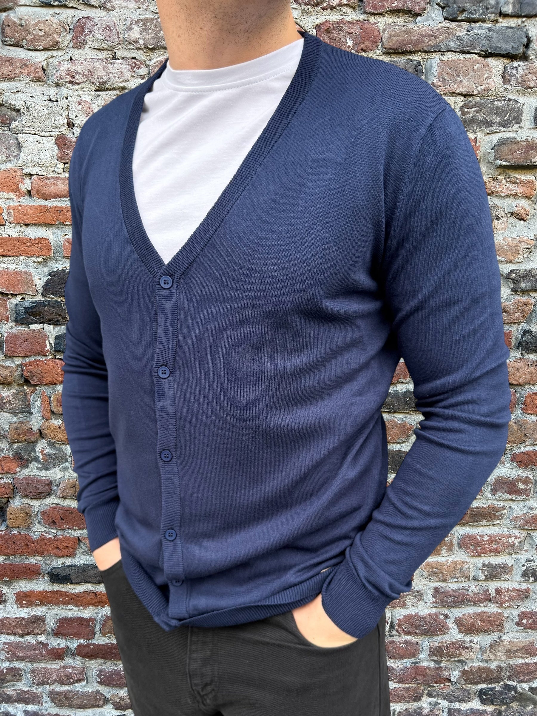 Cardigan Gianni Lupo Navy 513 (11857749410132)