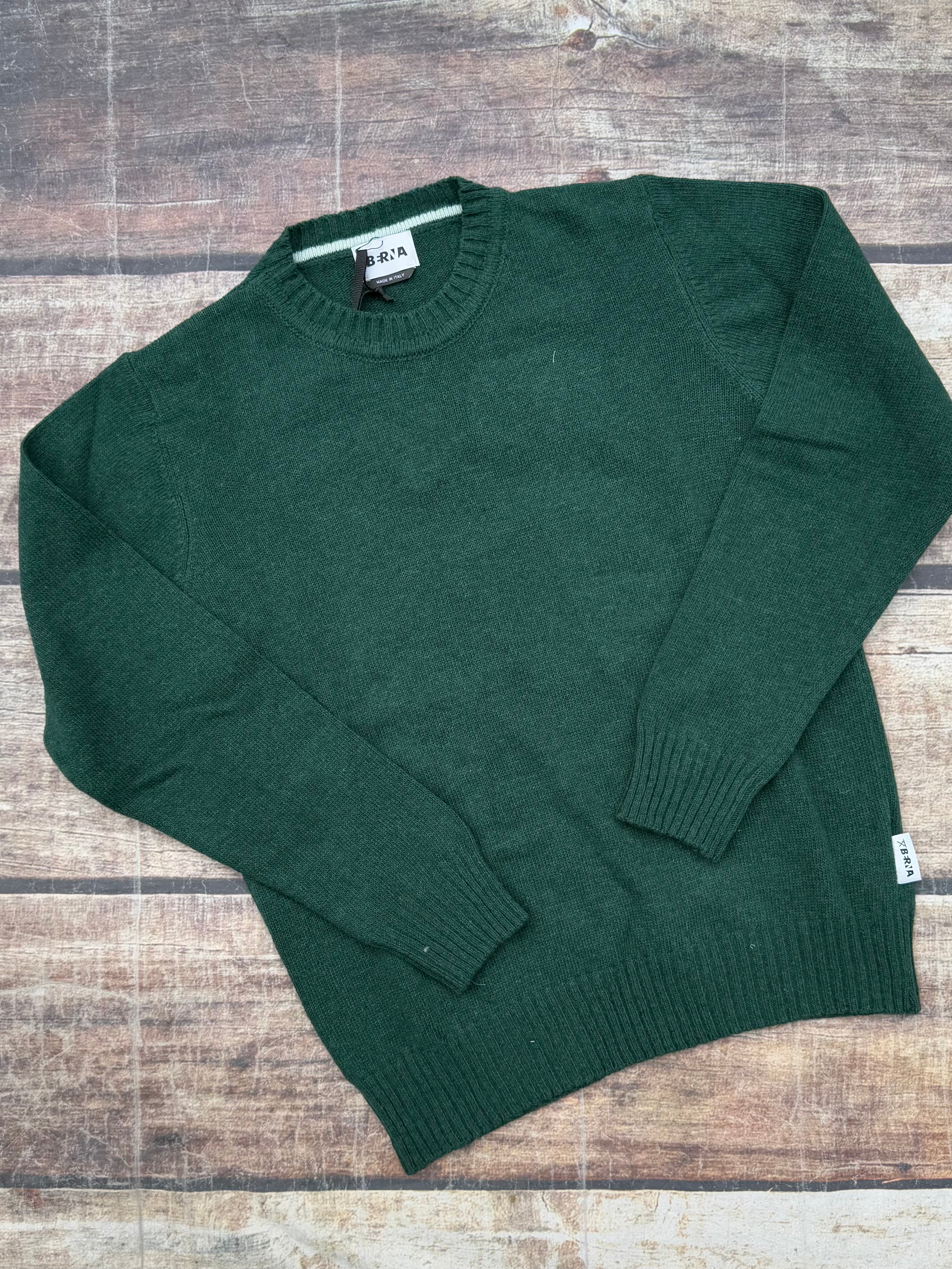 Maglione Berna Rasato Basico Verde Bottiglia (11757888635220)