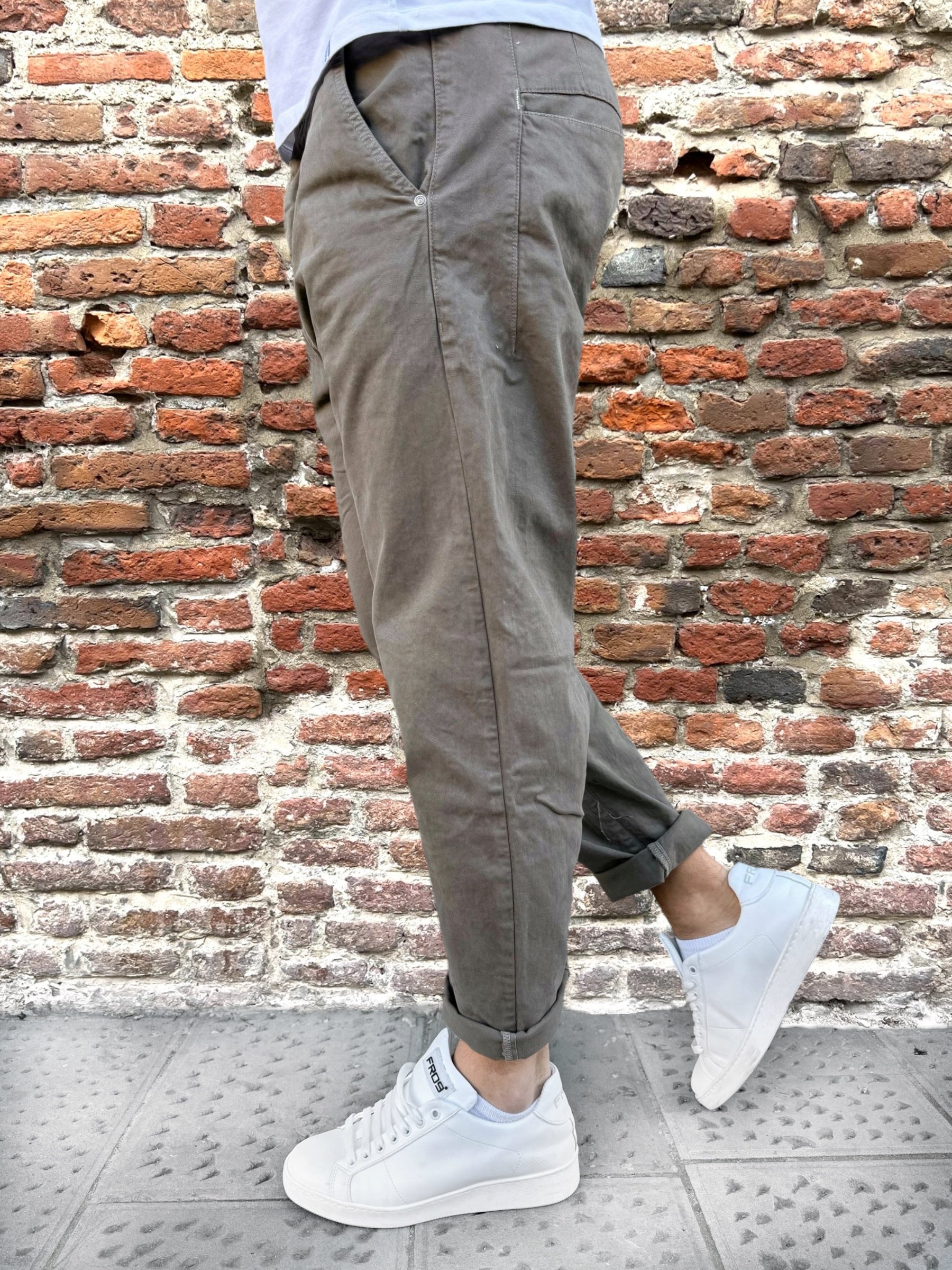 Pantalone Block Eleven Cropped Genesis Fango (9897428681044)