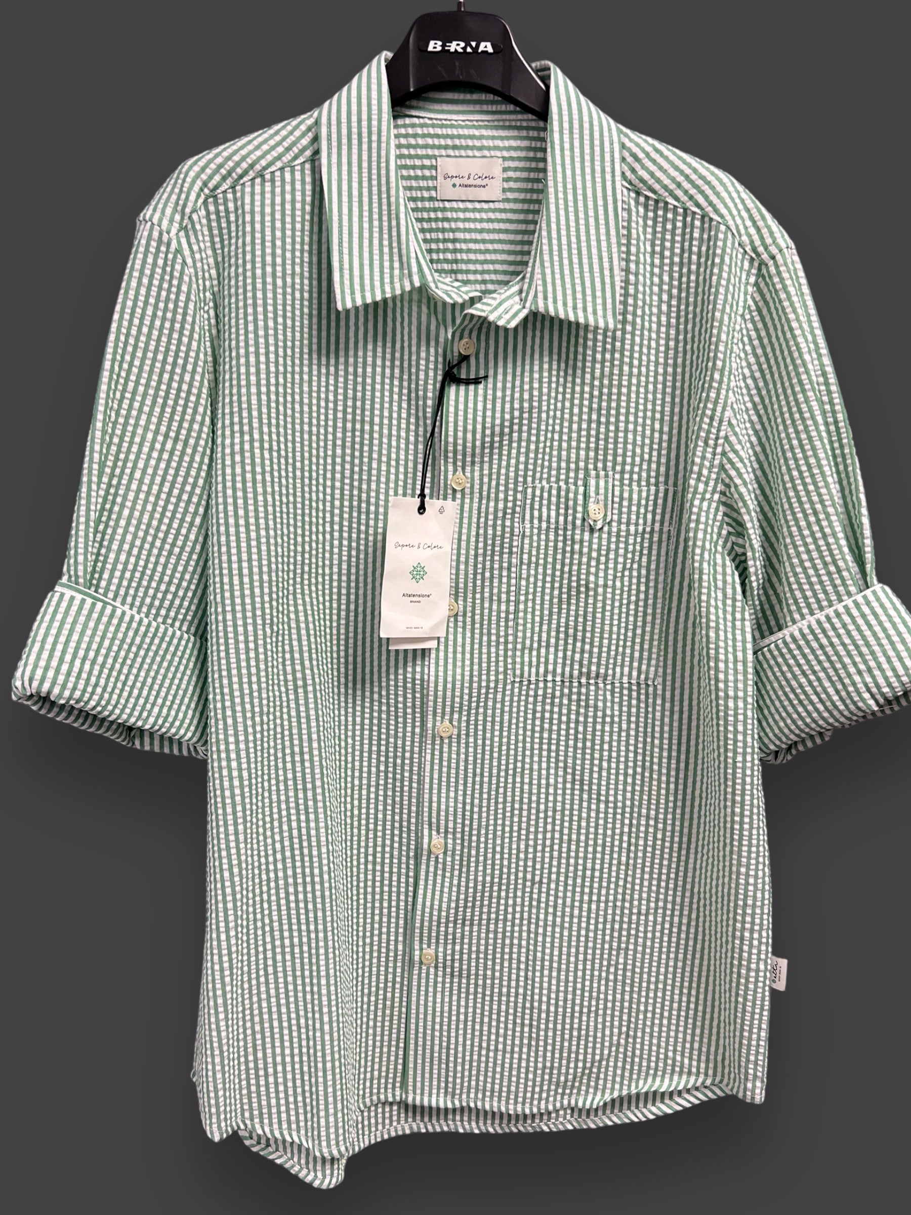 Camicia Alta Tensione Rigata Verde (9739436392788)