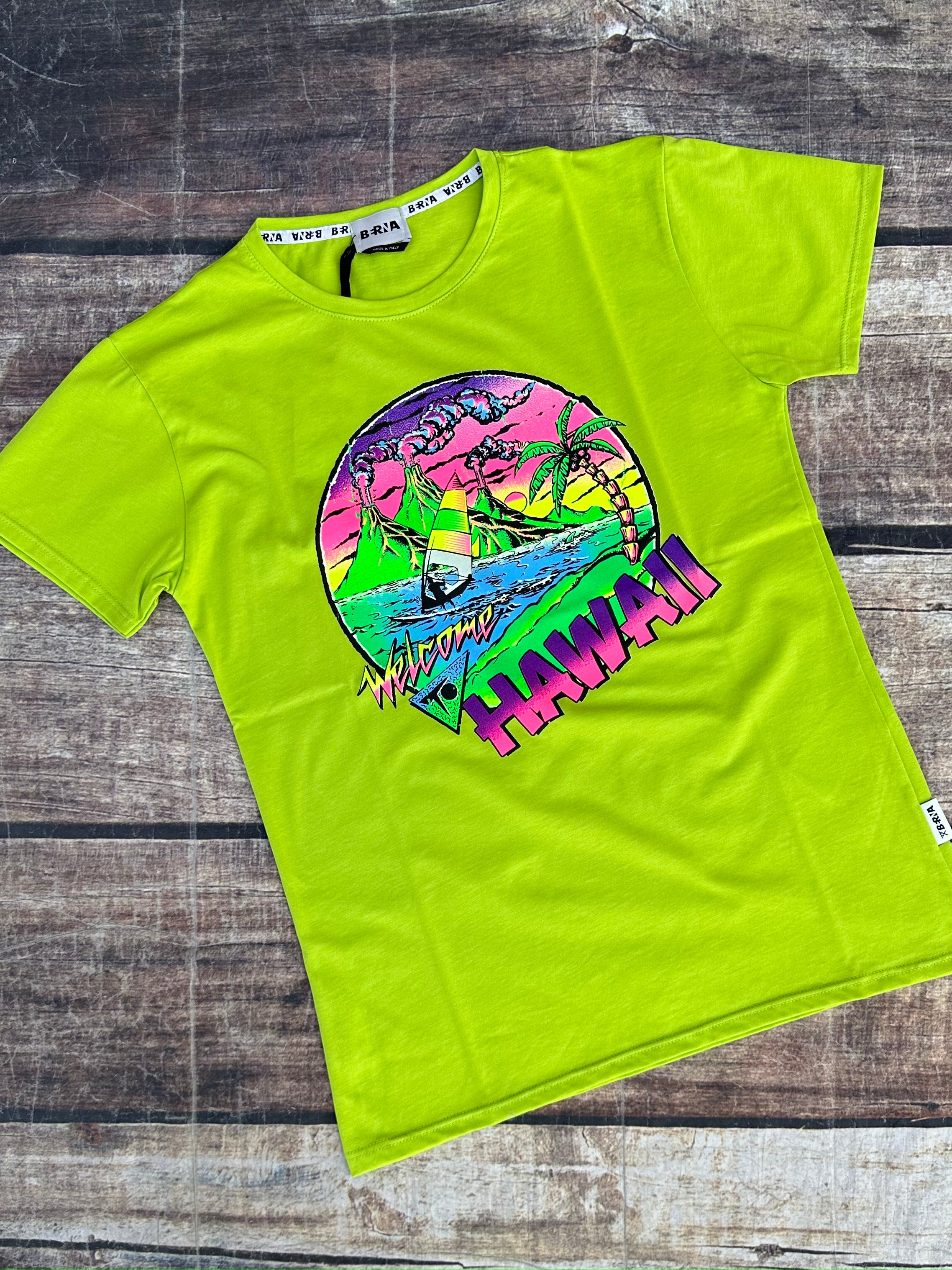 T-shirt Berna Hawaii Lime (9053021569364)