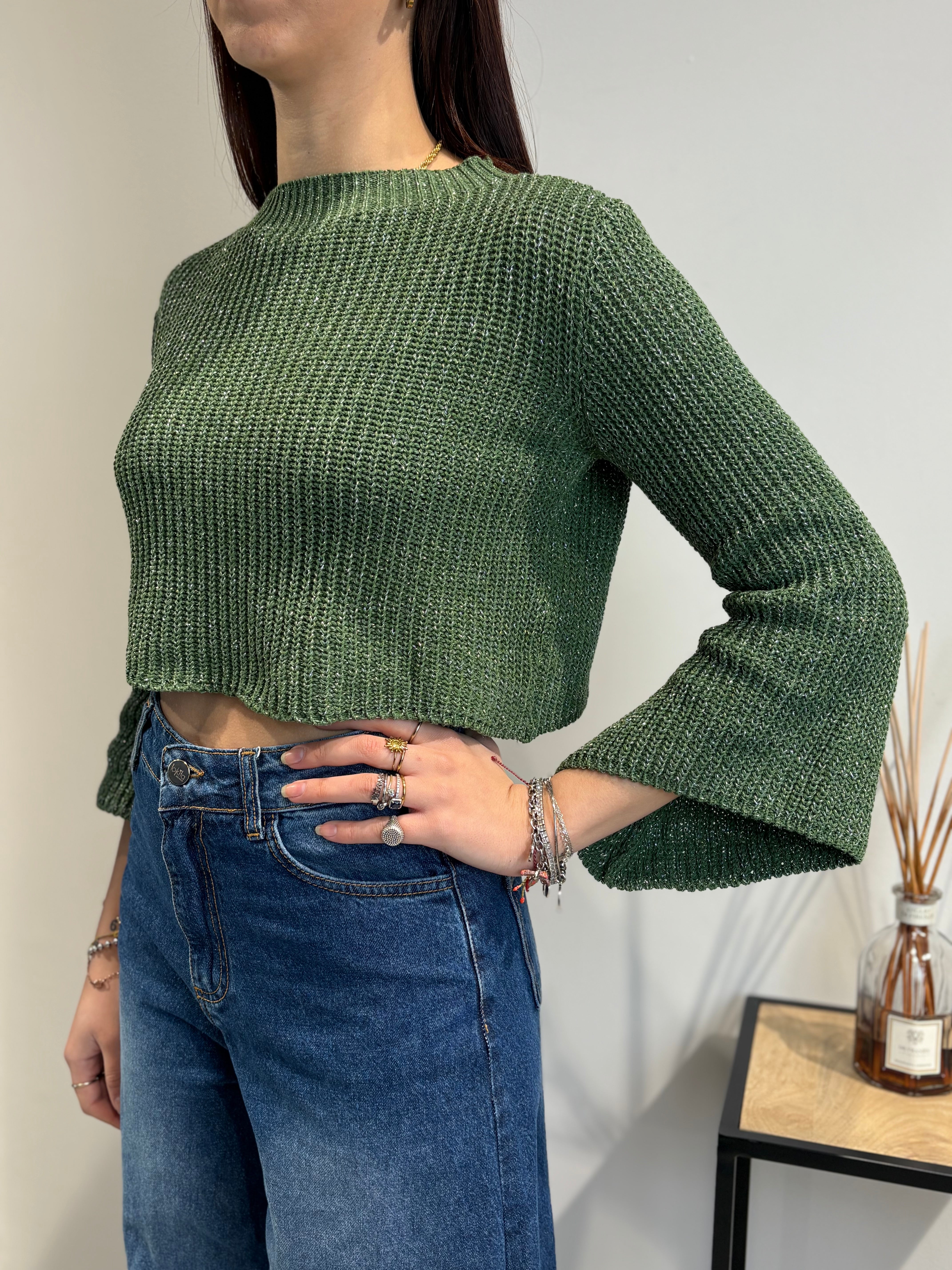 Pullover Lokita lurex verde (11871994315092)