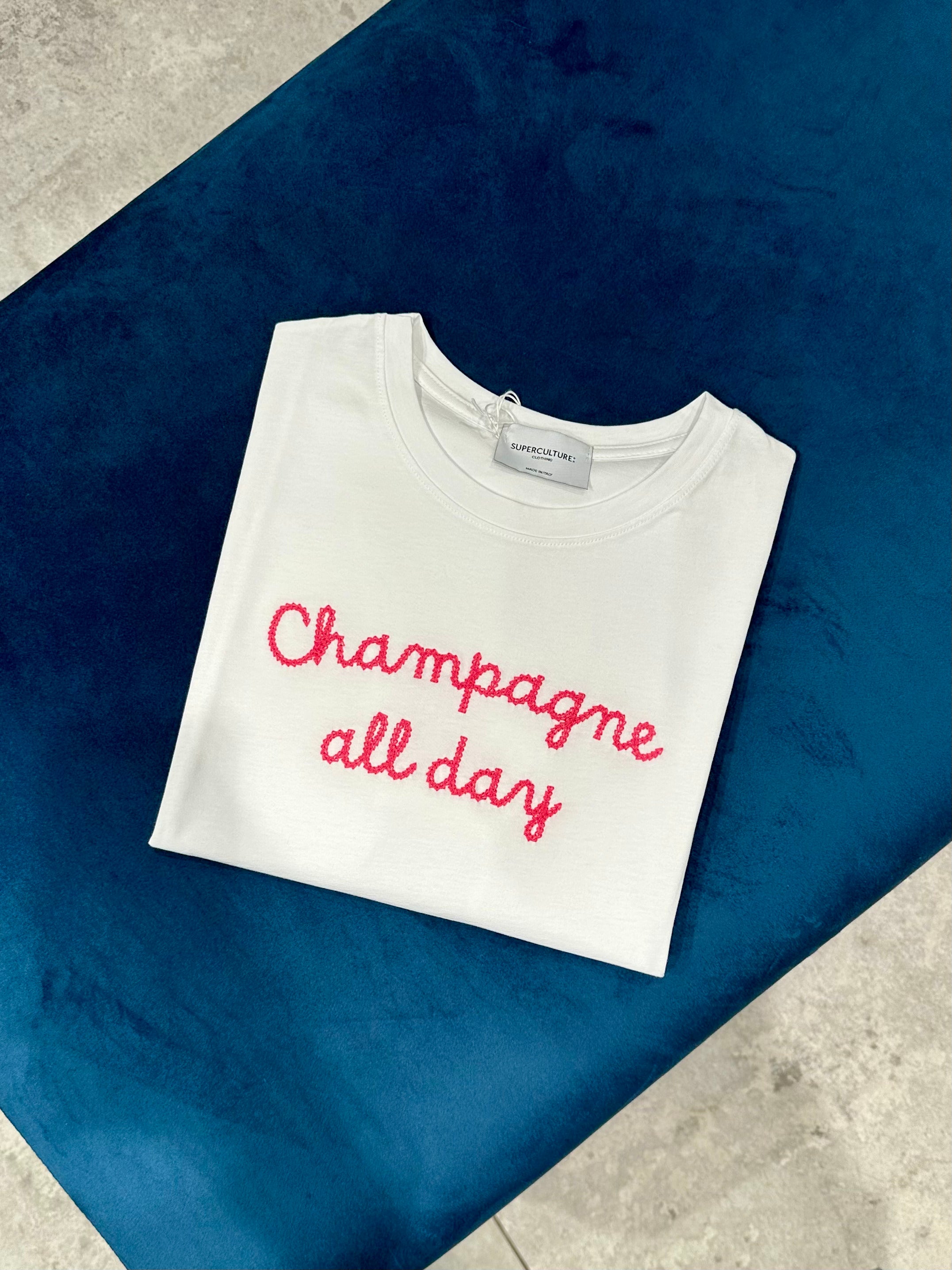 T-shirt Superculture Champagne all day 1161 (11814135202132)