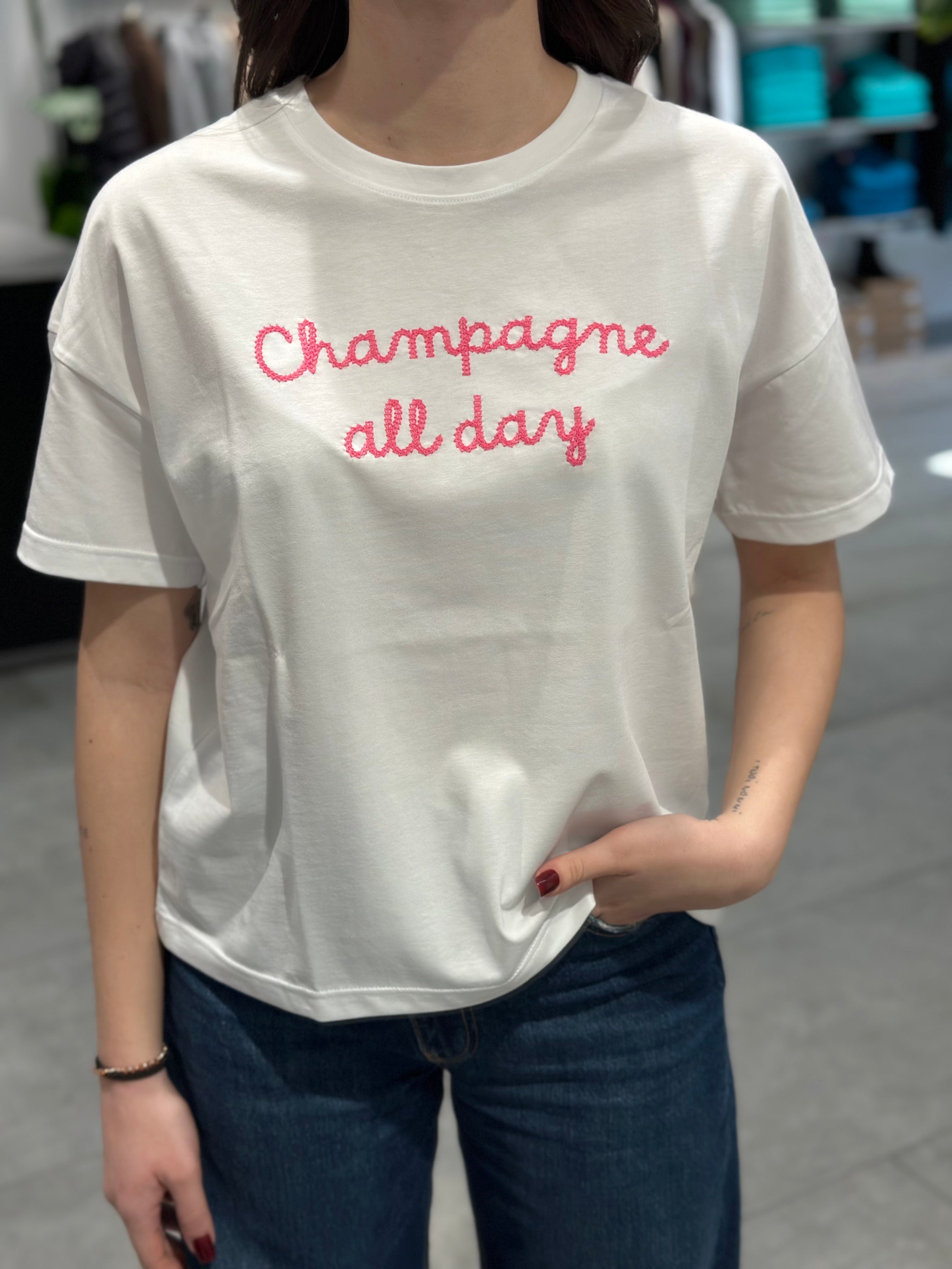 T-shirt Superculture Champagne all day 1161 (11814135202132)