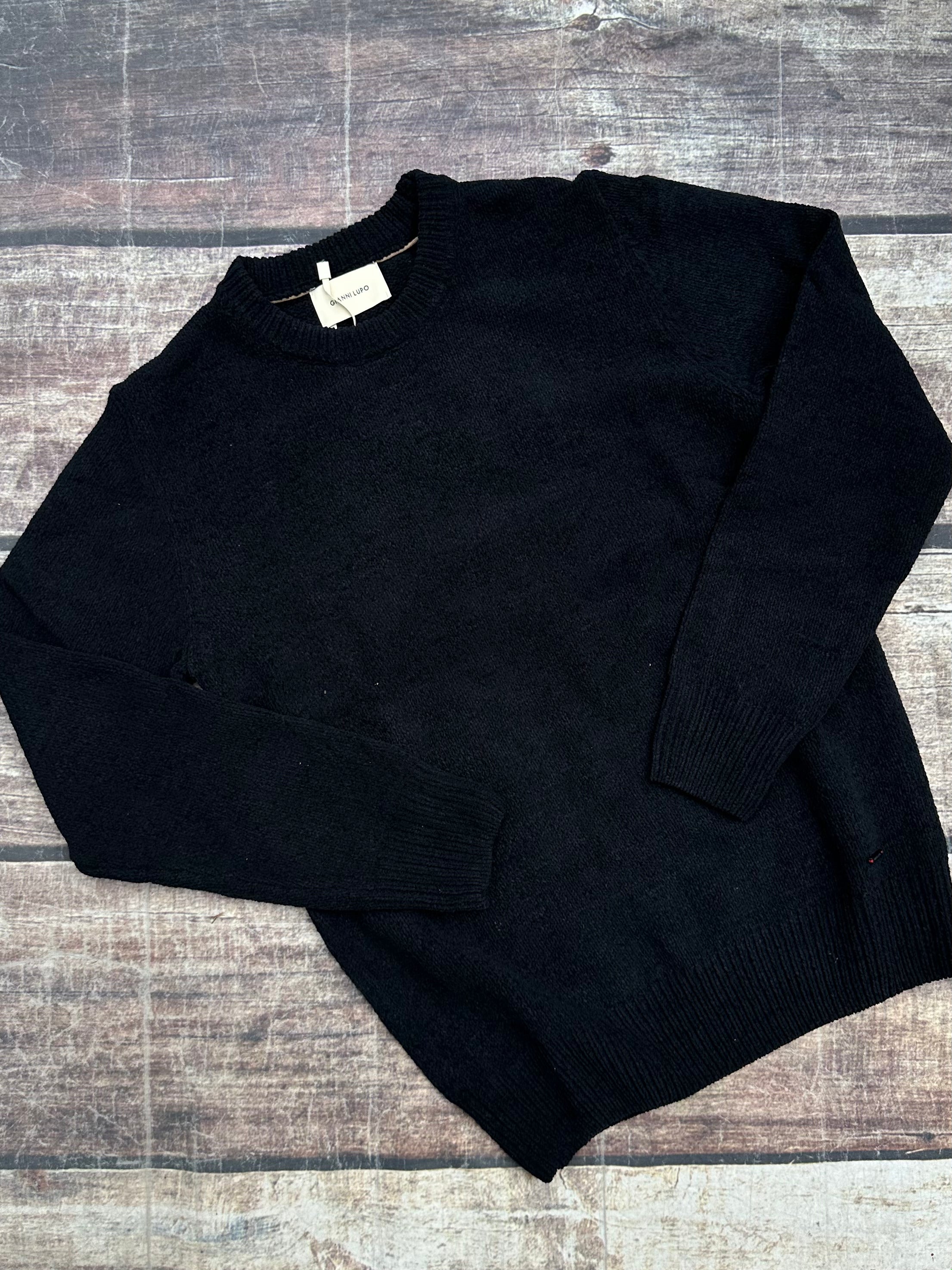 Maglione Gianni Lupo Ciniglia Nero 535 (9725949346132)