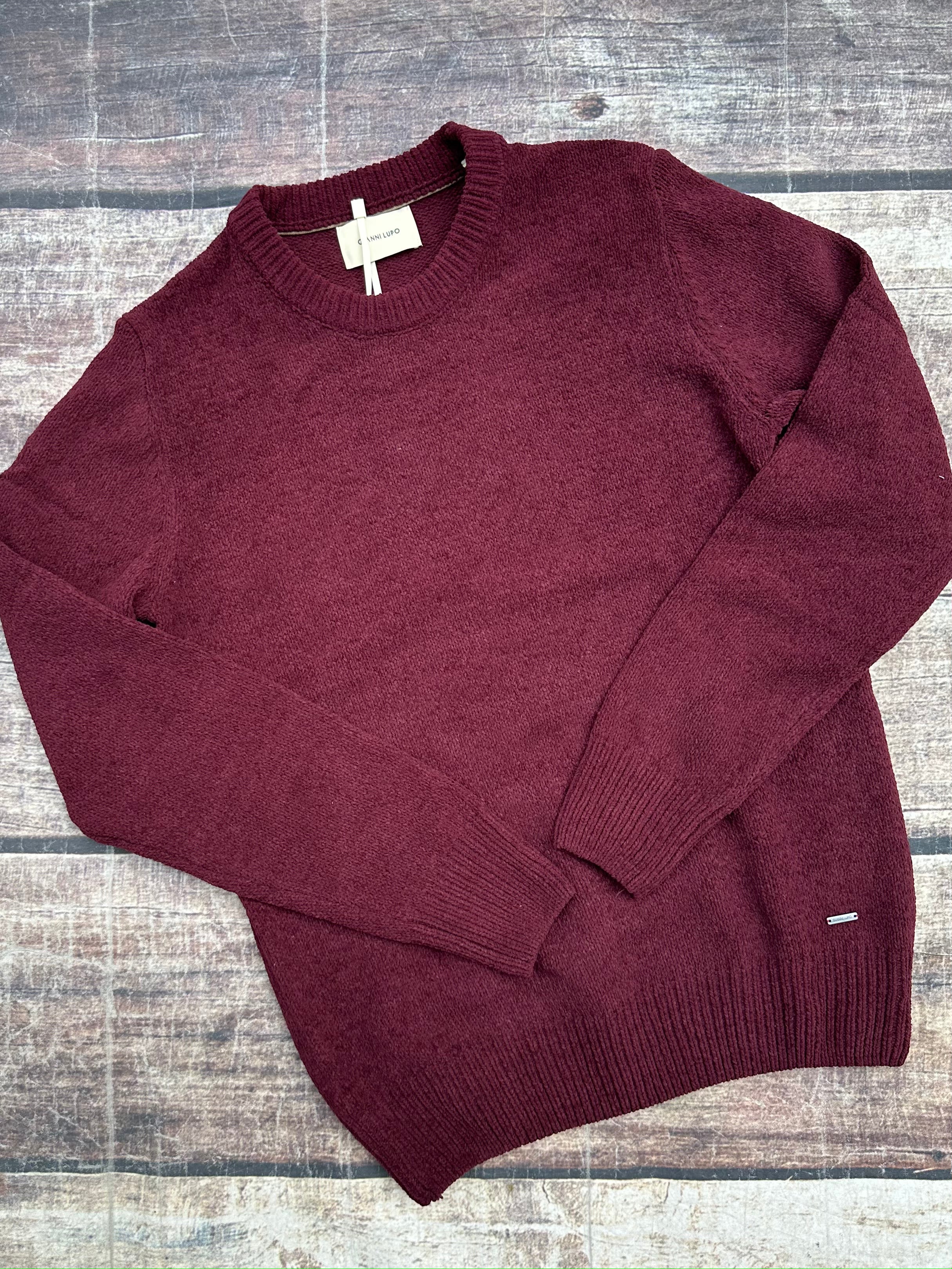 Maglione Gianni Lupo Ciniglia Bordeaux 535 (9725951148372)