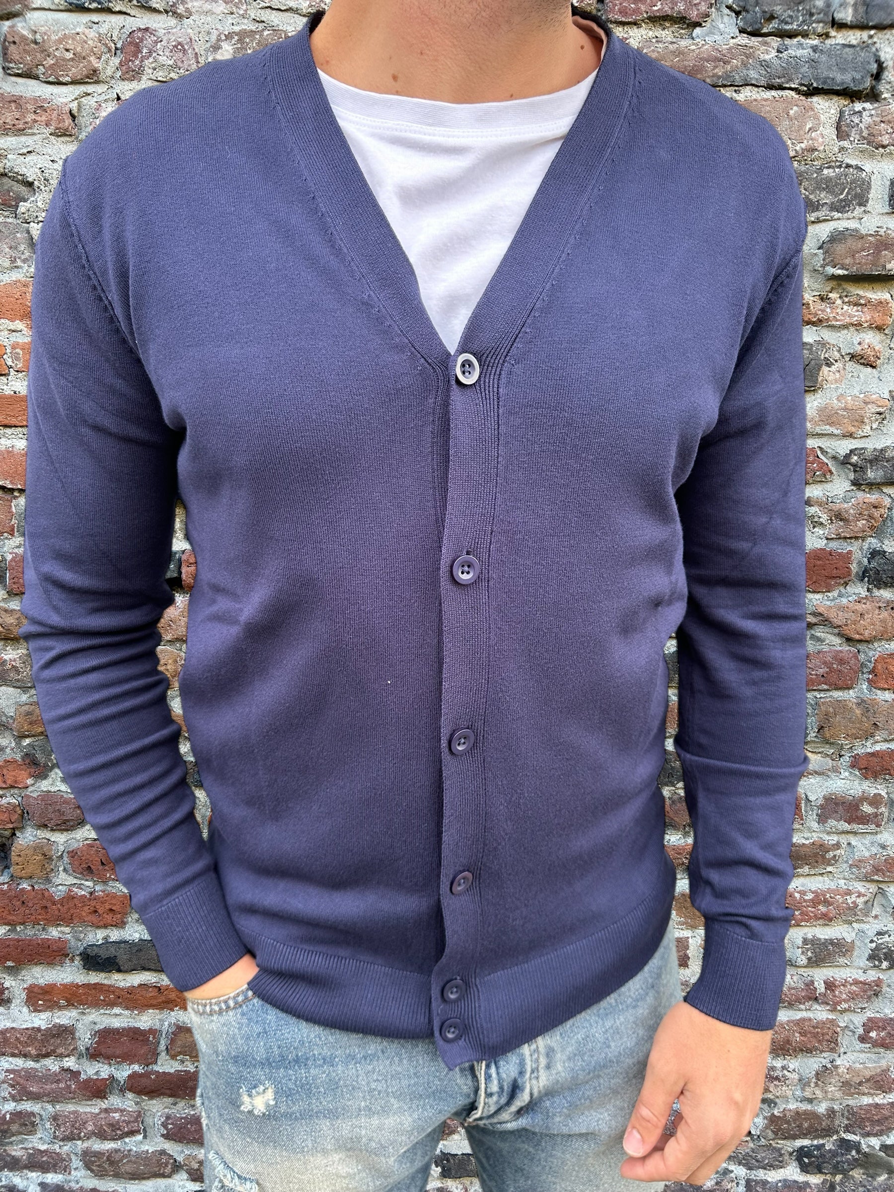 Cardigan Over-D Navy M05 (9771408490836)