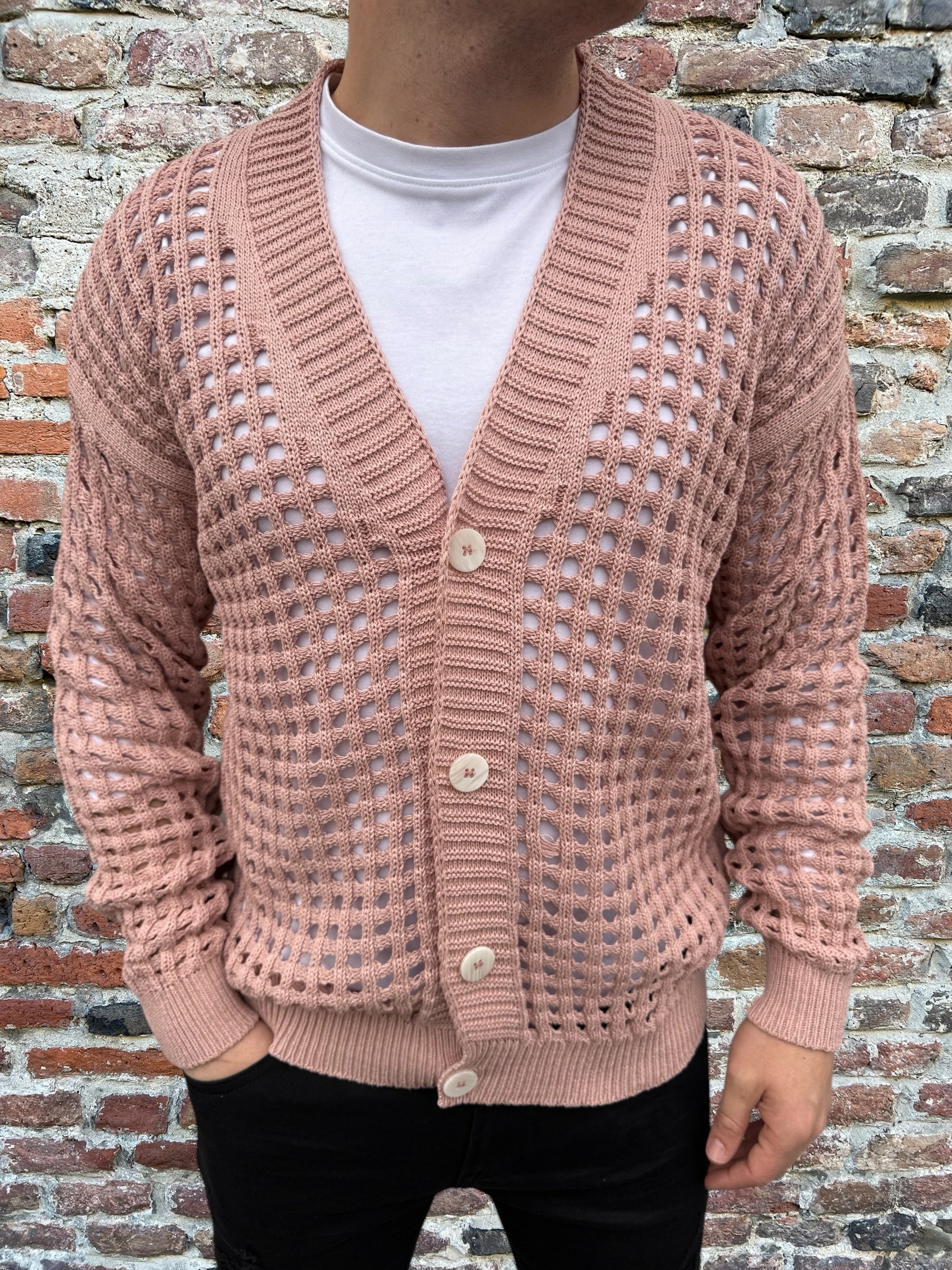 Cardigan Berna Punto Rete Rosa (11885163118932)