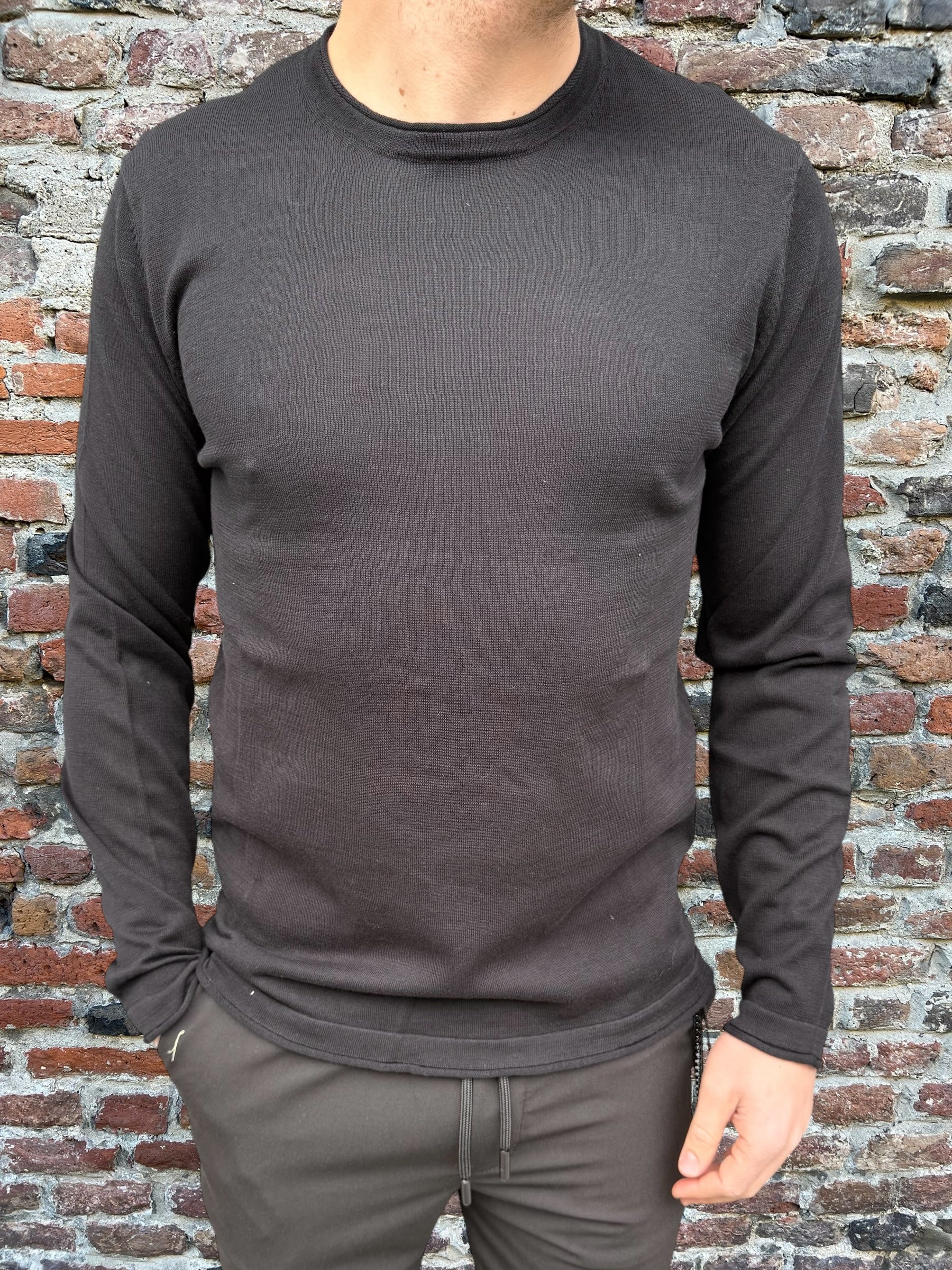 Pullover Over-D Paricollo Nero M04 (11843552805204)