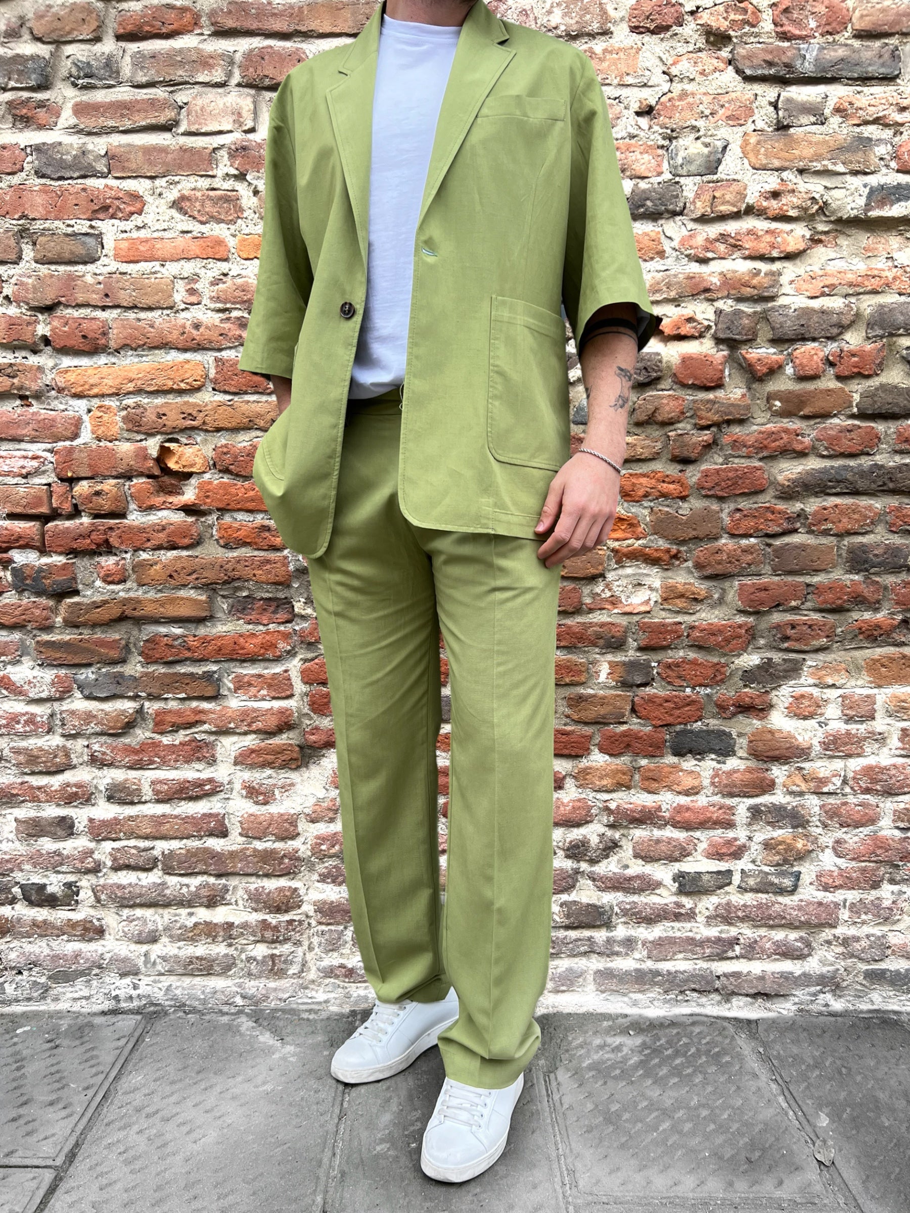 Pantalone Over-D Palazzo Avocado G18 (8950808838484)