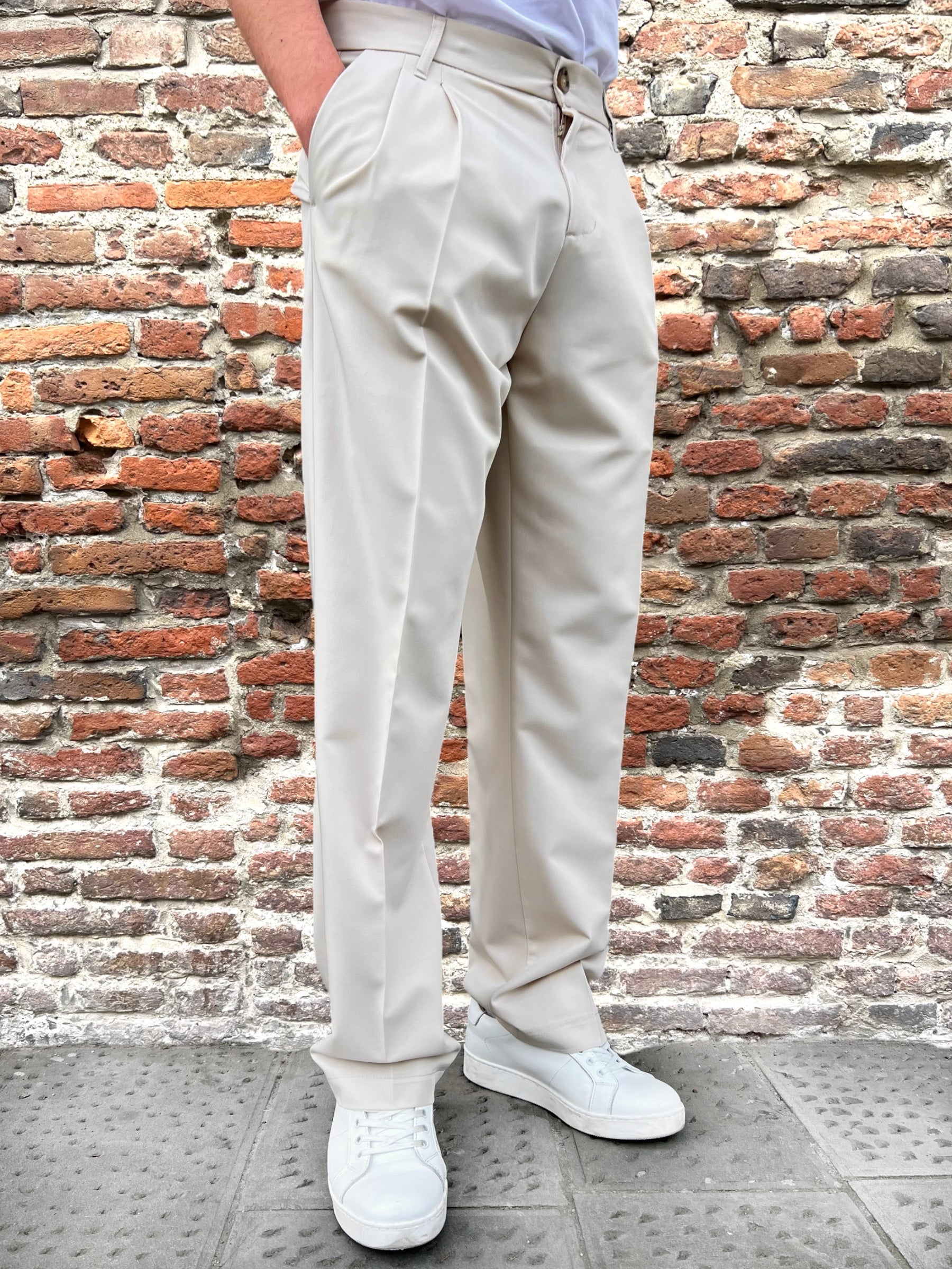 Pantalone Imperial Palazzo Beige 66 (8987922465108)