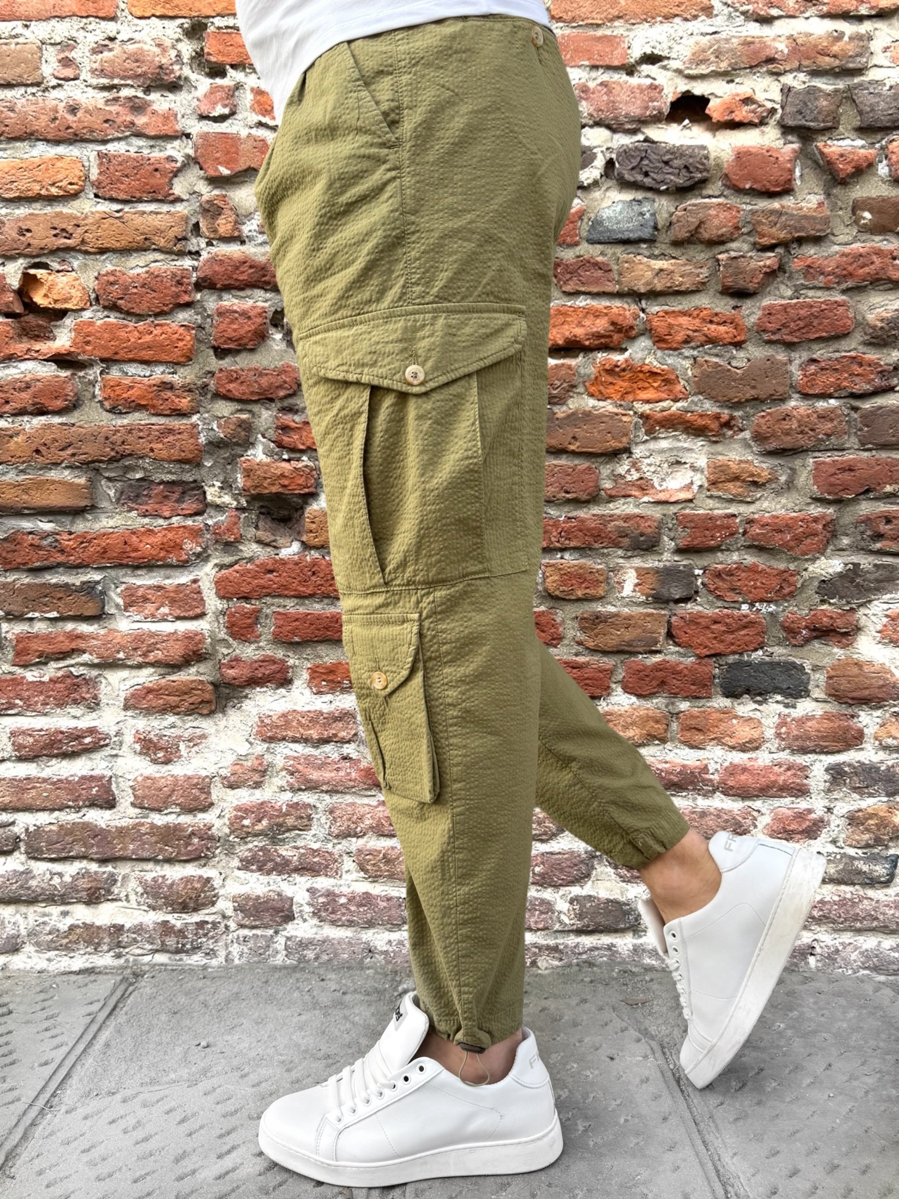 Pantalone Block Eleven Cargo Goffrato Militare (11863198728532)