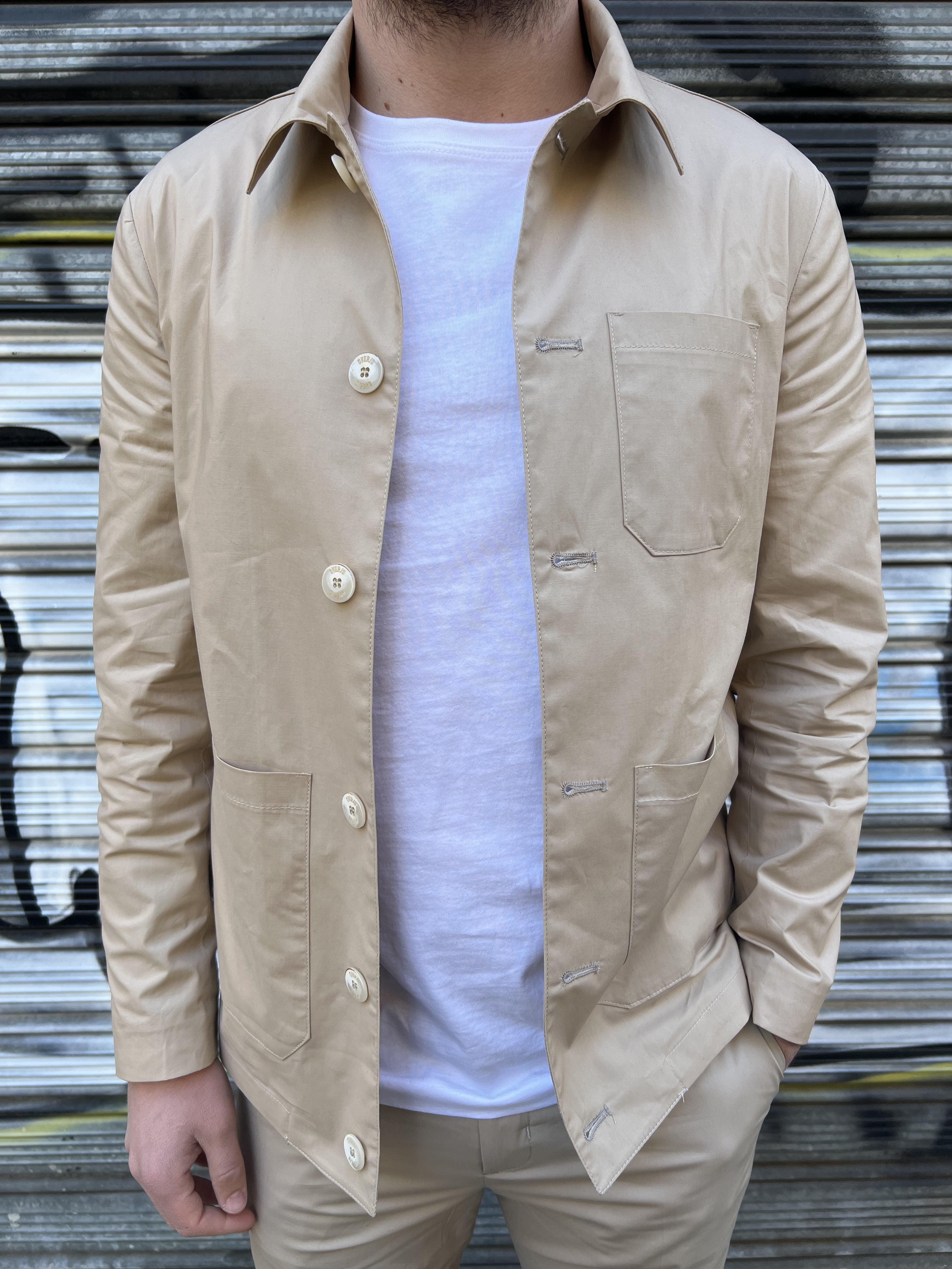 Giacca Over-D Beige J15 (6834920980533)