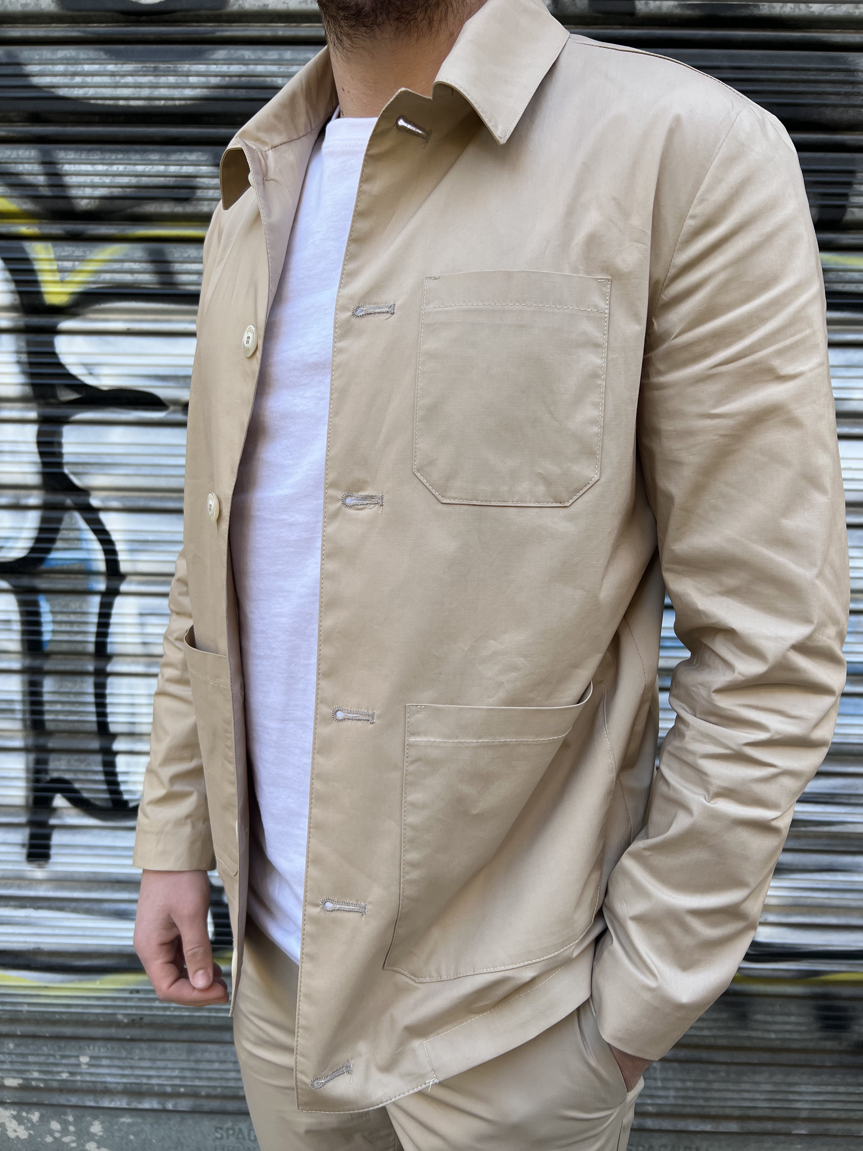 Giacca Over-D Beige J15 (6834920980533)