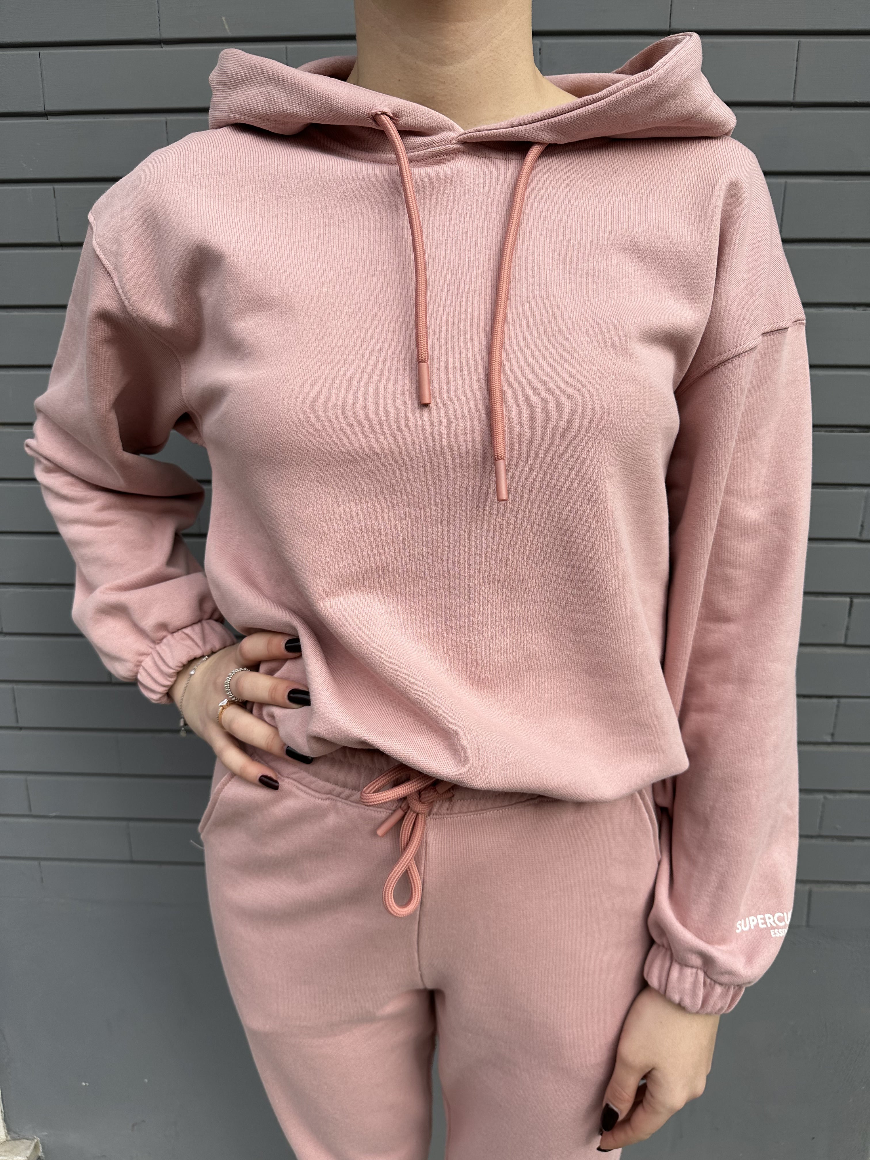 Felpa Donna Superculture Cappuccio Rosa (7148504383541)